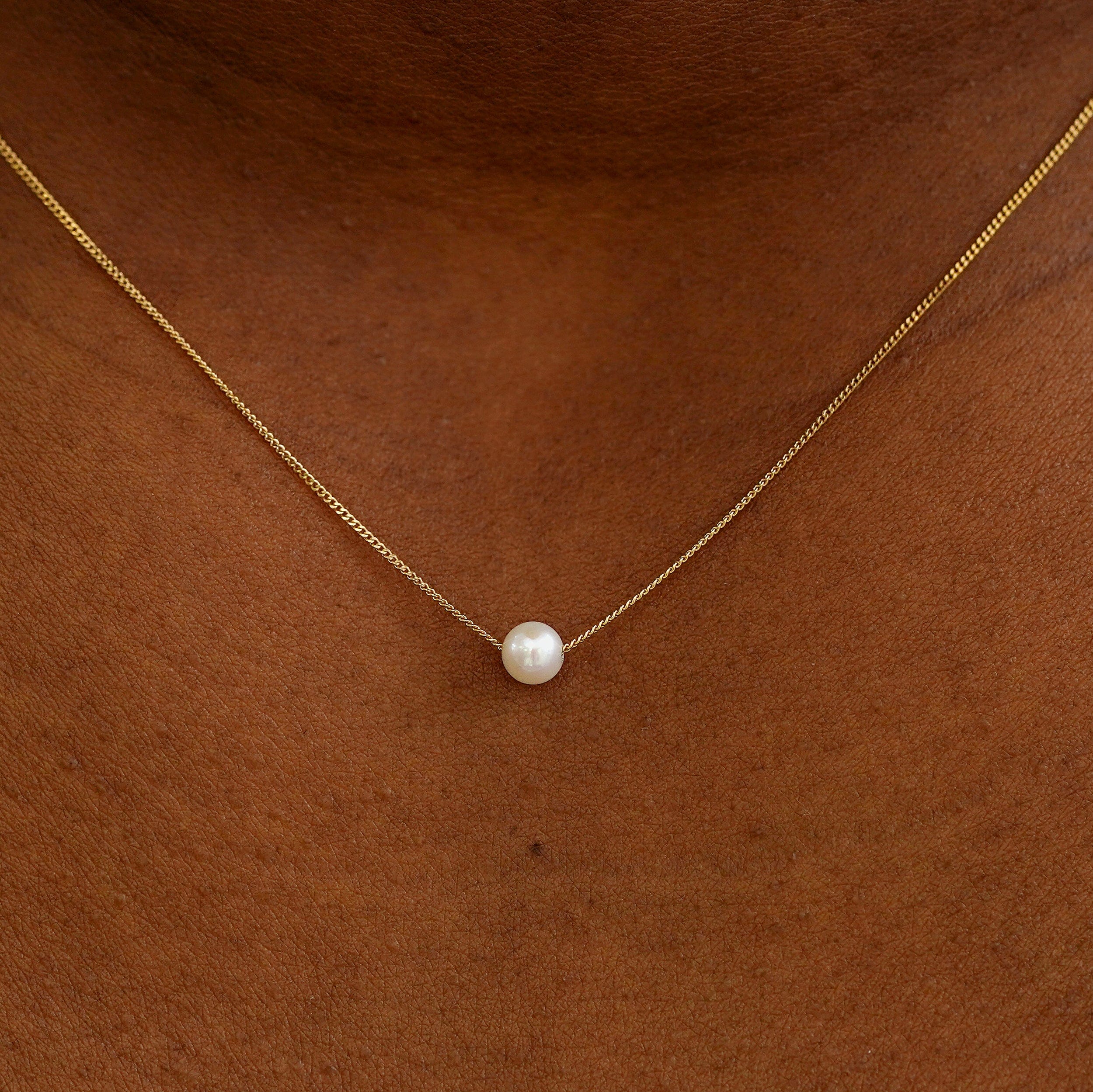 Automic Gold Studio Small Pearl Slide Necklace