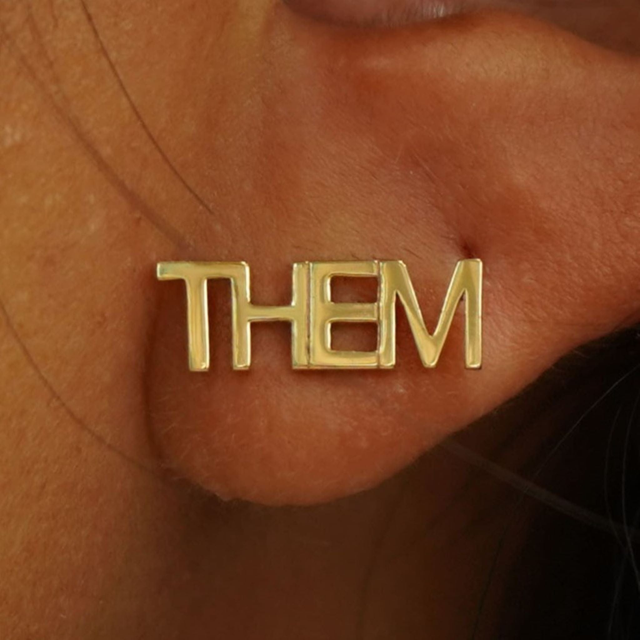 Automic Gold Studio THEY / THEM Earring