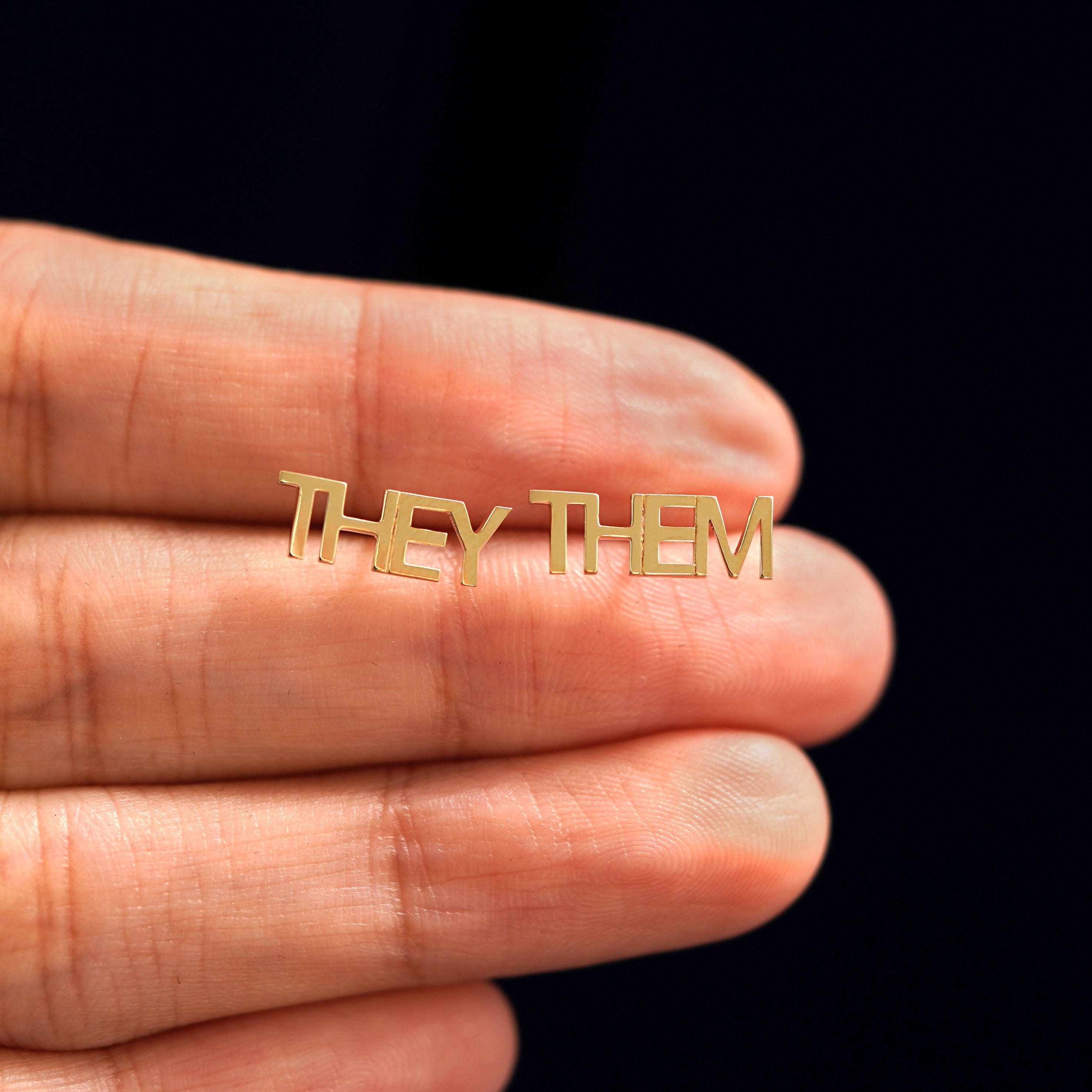 Automic Gold Studio THEY / THEM Earring