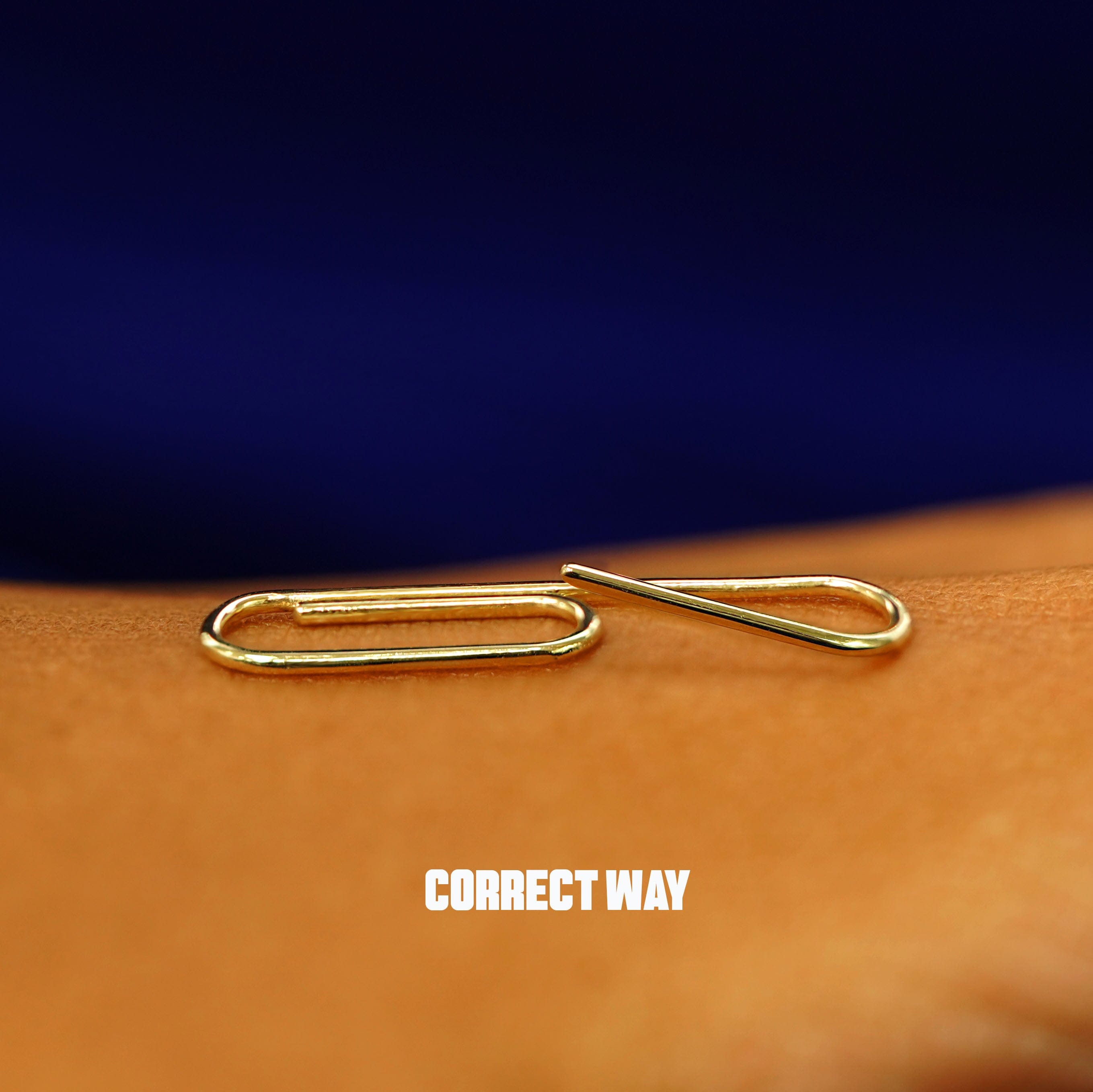Automic Gold Studio Not A Paper Clip Earring