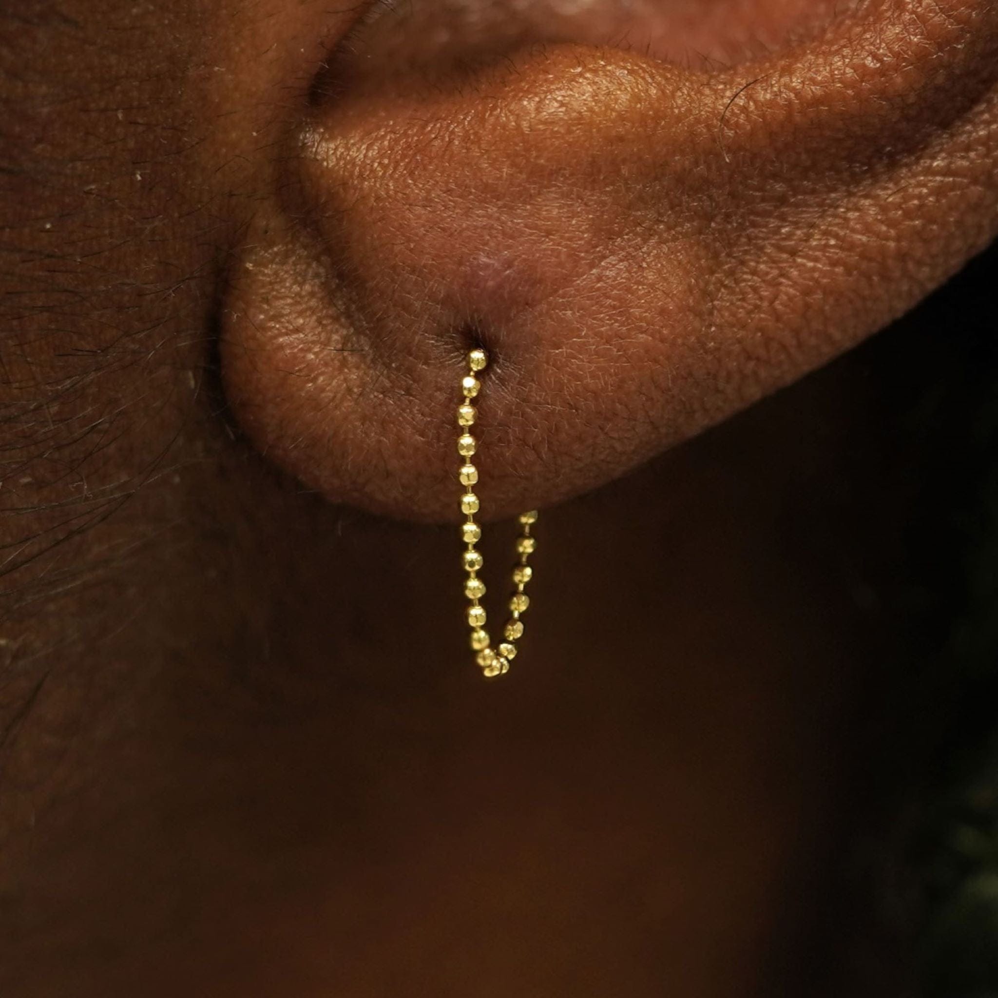 Automic Gold Studio Chain Loop Earring