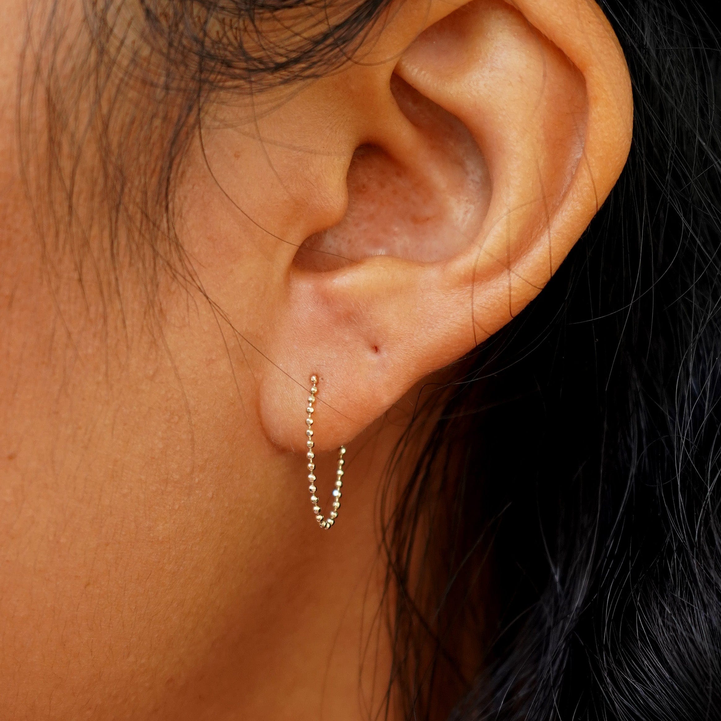 Automic Gold Studio Chain Loop Earring