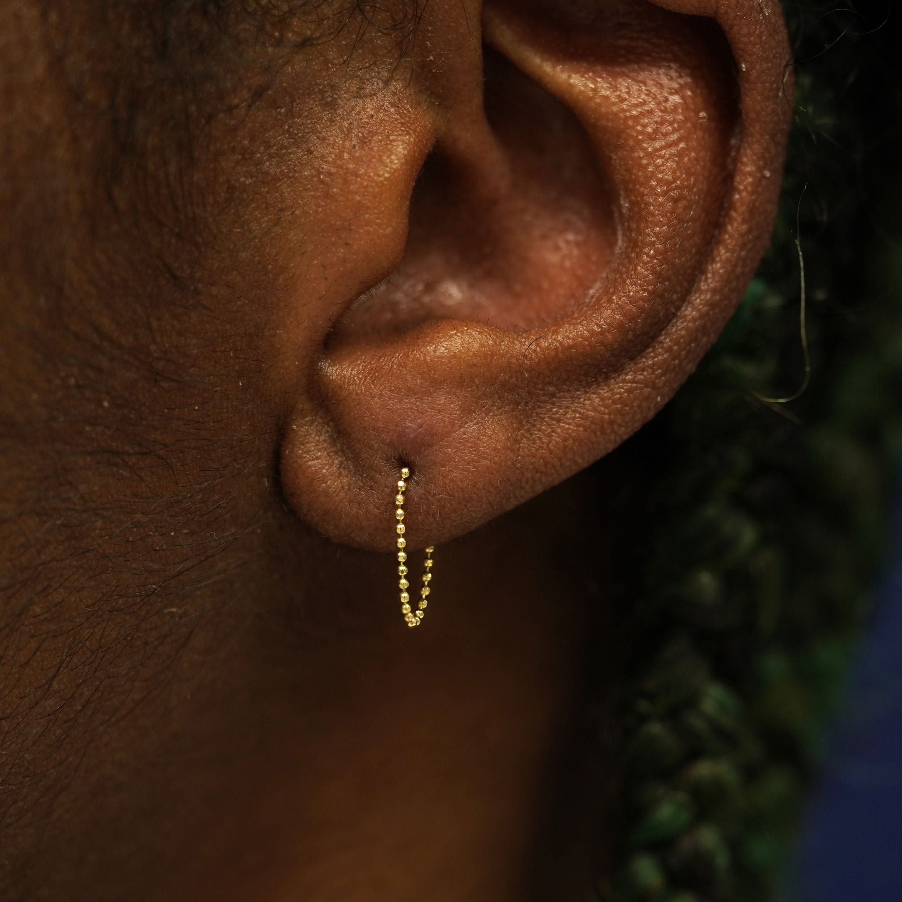 Automic Gold Studio Chain Loop Earring