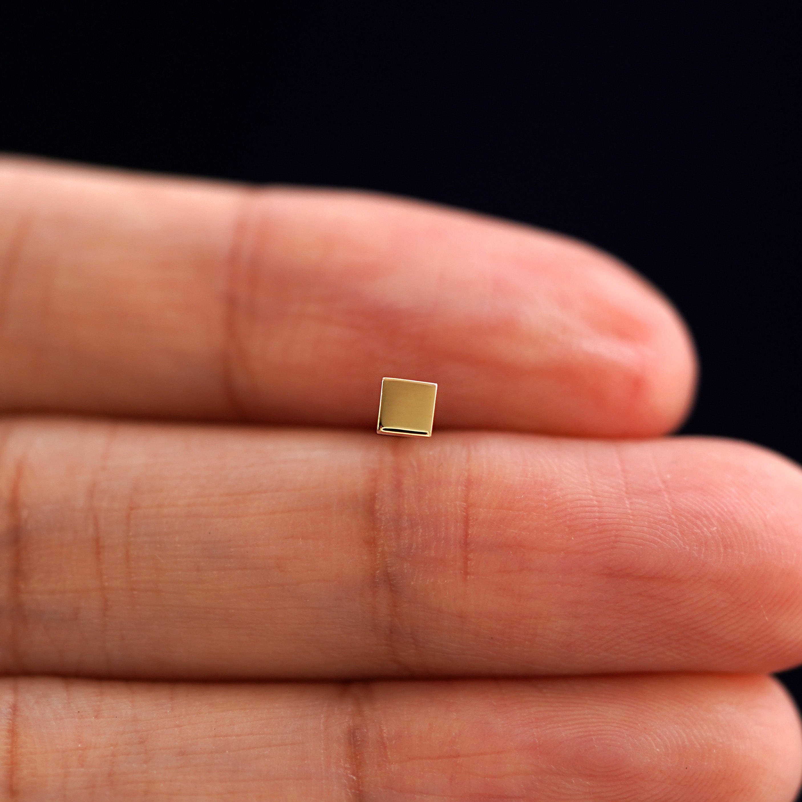 Automic Gold Studio Square Earring