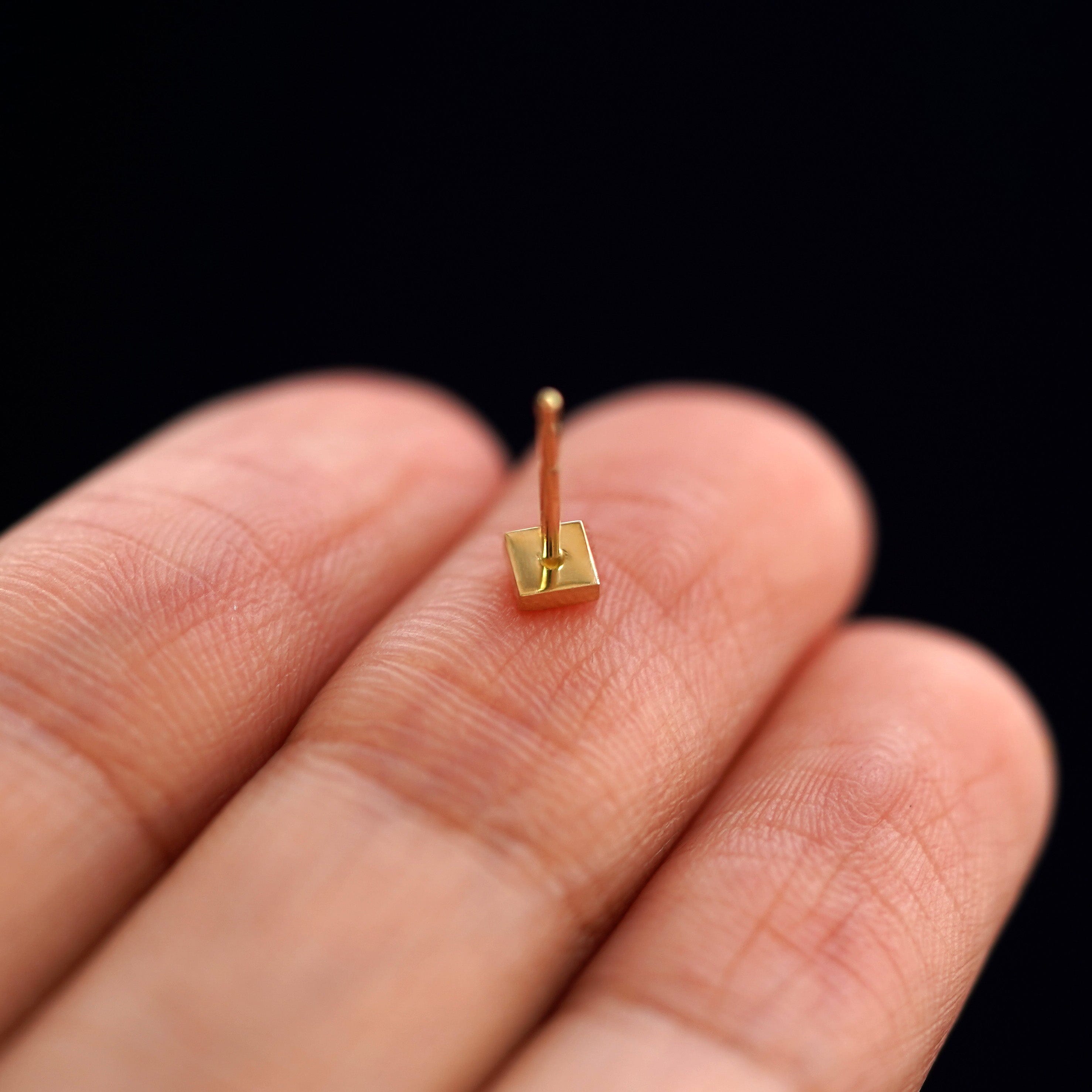 Automic Gold Studio Square Earring