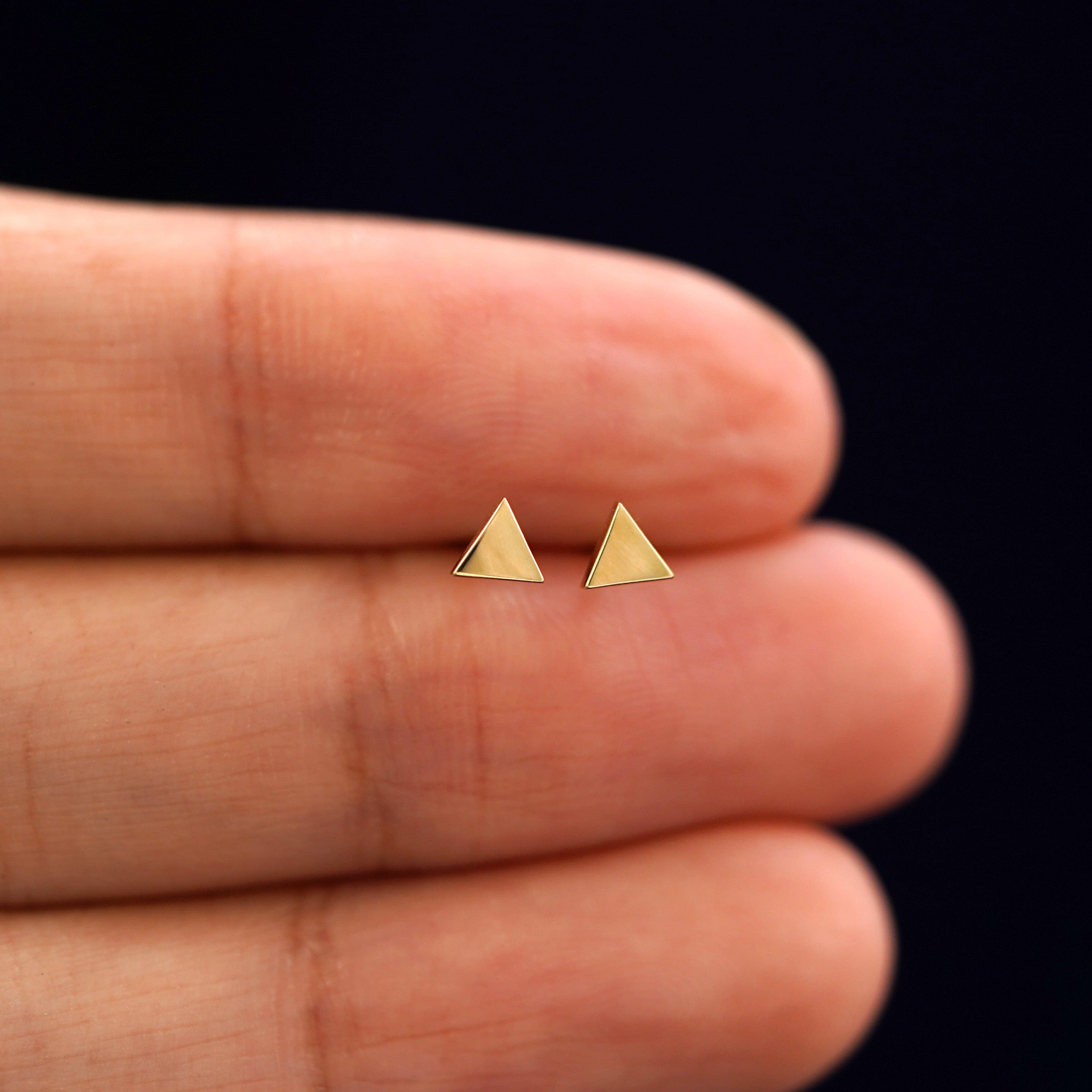 Automic Gold Studio Triangle Earring