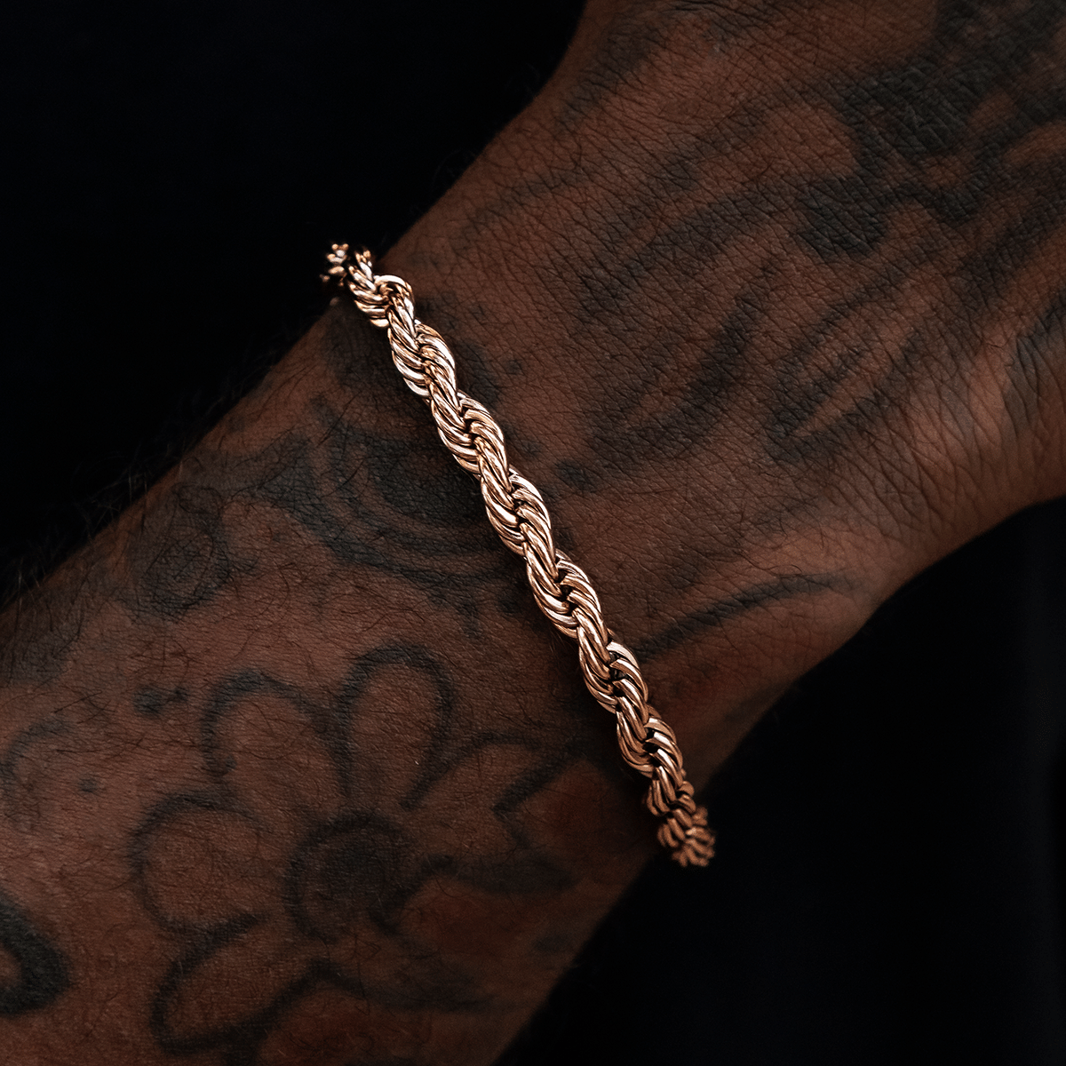 GLD PROMO Rope Bracelet in Rose Gold - 6 mm