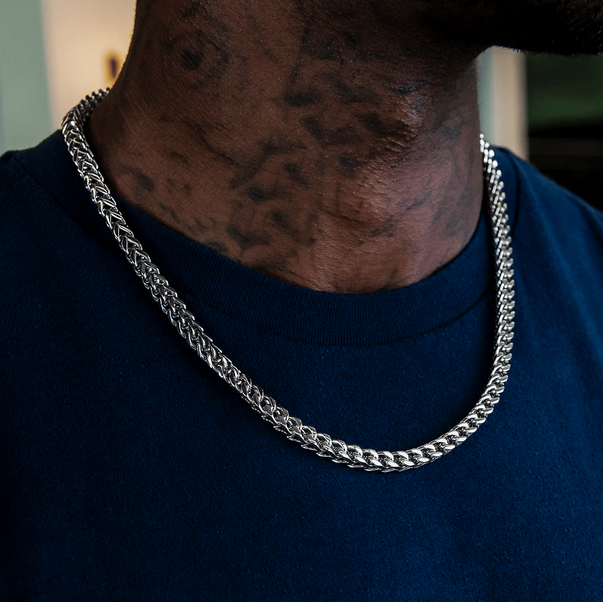 GLD PROMO Franco Chain in White Gold - 6 mm