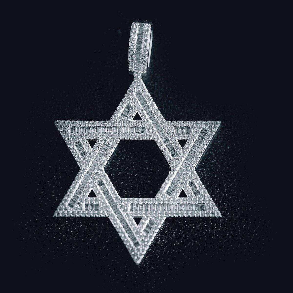 GLD PROMO Star of David Pendant in White Gold