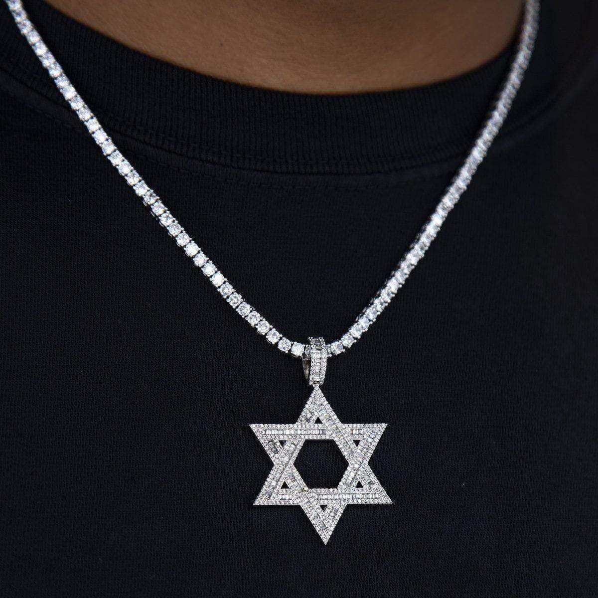 GLD PROMO Star of David Pendant in White Gold