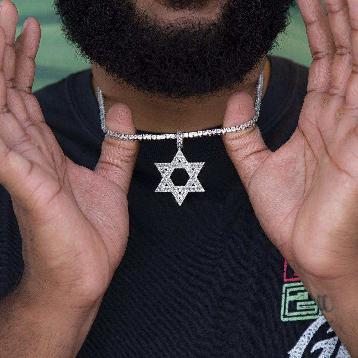 GLD PROMO Star of David Pendant in White Gold
