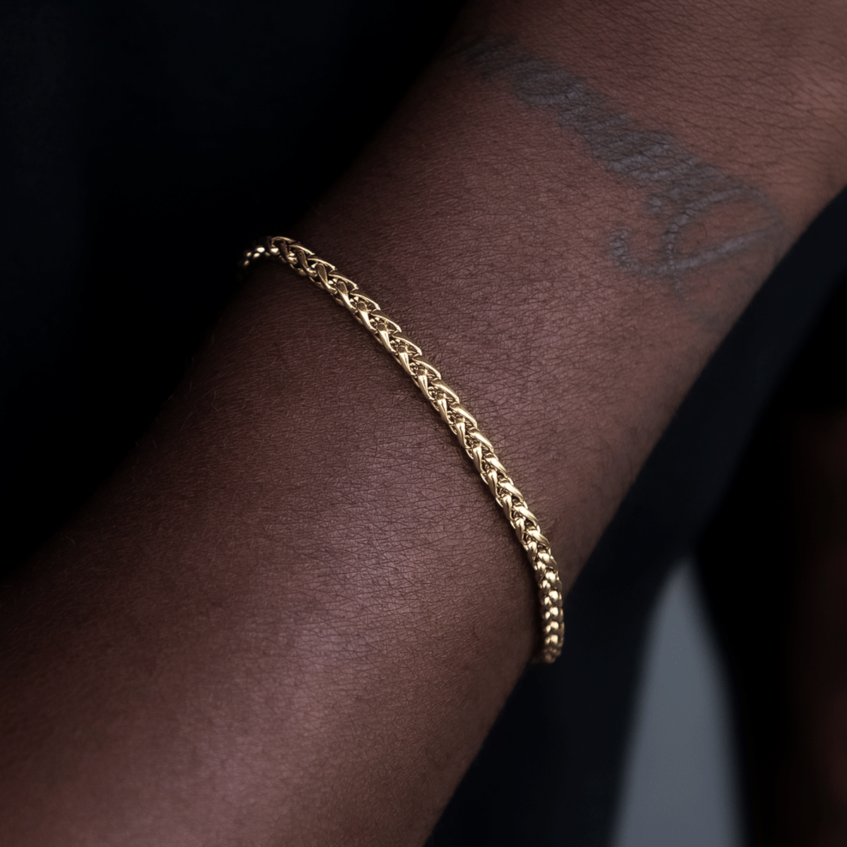 GLD PROMO Palm Chain Bracelet in Yellow Gold - 4 mm