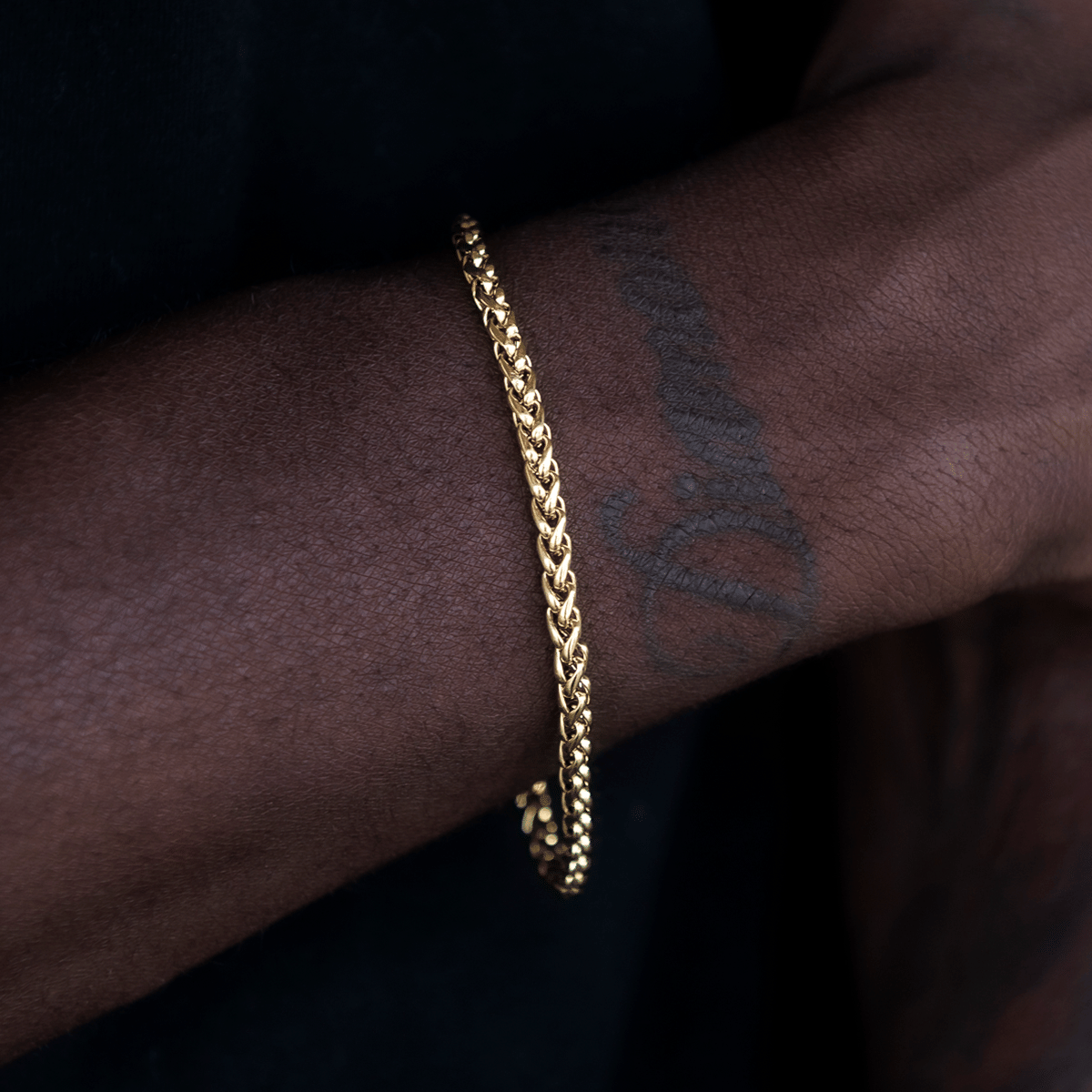 GLD PROMO Palm Chain Bracelet in Yellow Gold - 4 mm