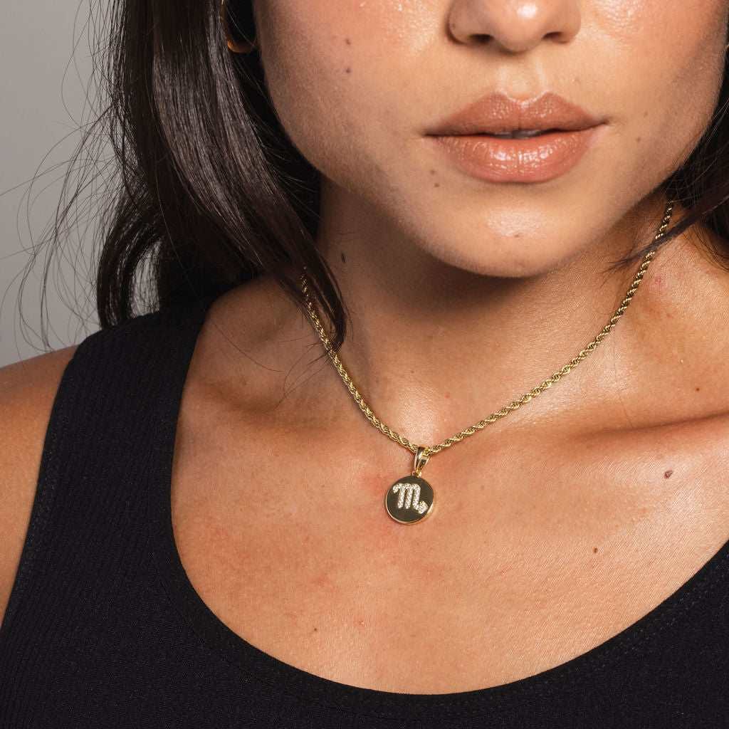 GLD PROMO - WOMEN Scorpio Micro Coin Pendant
