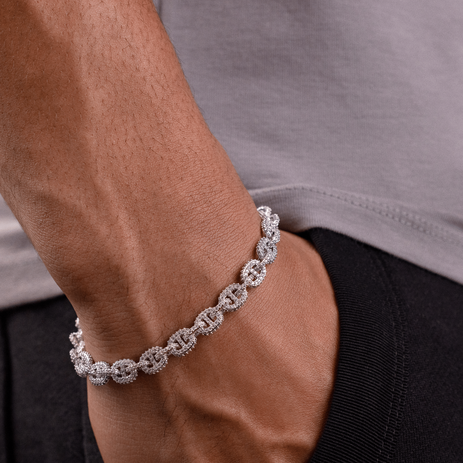 GLD PROMO Micro Valentina Bracelet in White Gold