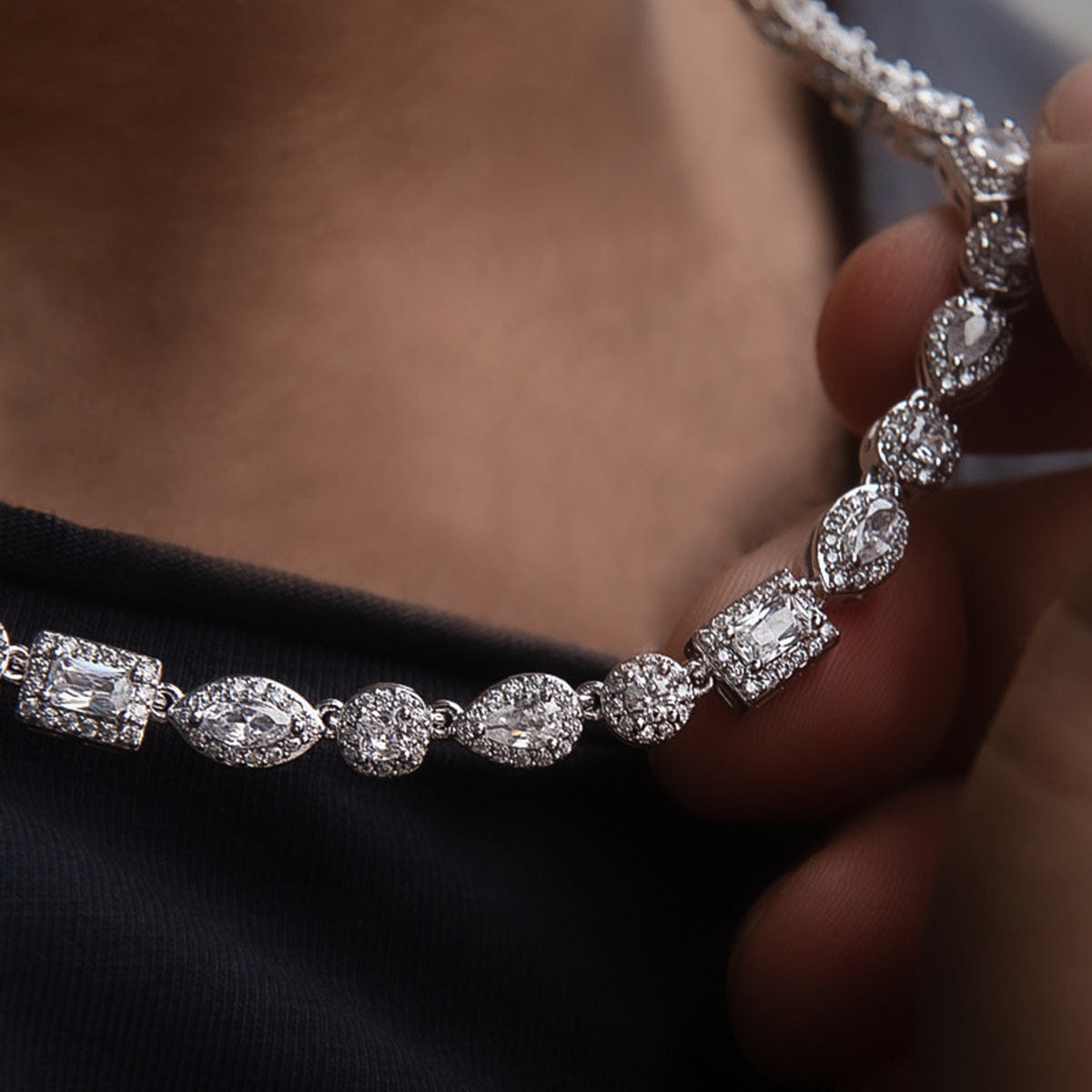 GLD PROMO Mixed Diamond Pave Chain