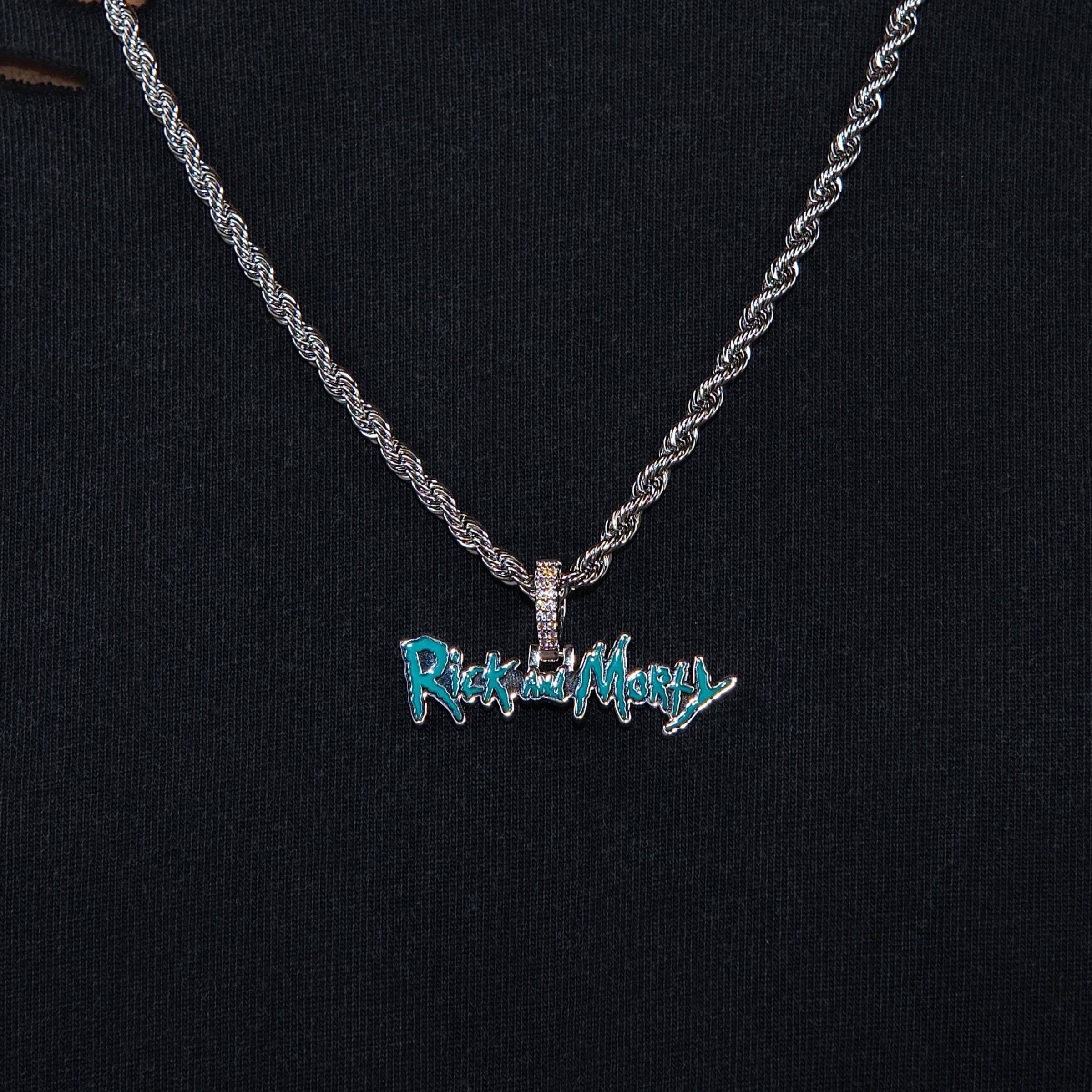 GLD Women Rick & Morty Official Warner Bros. Pendant in White Gold