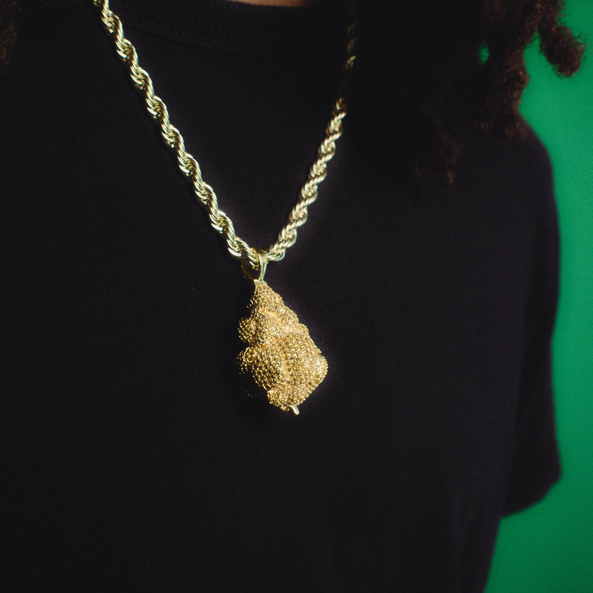 GLD Men The Golden Nugget Pendant in Yellow Gold
