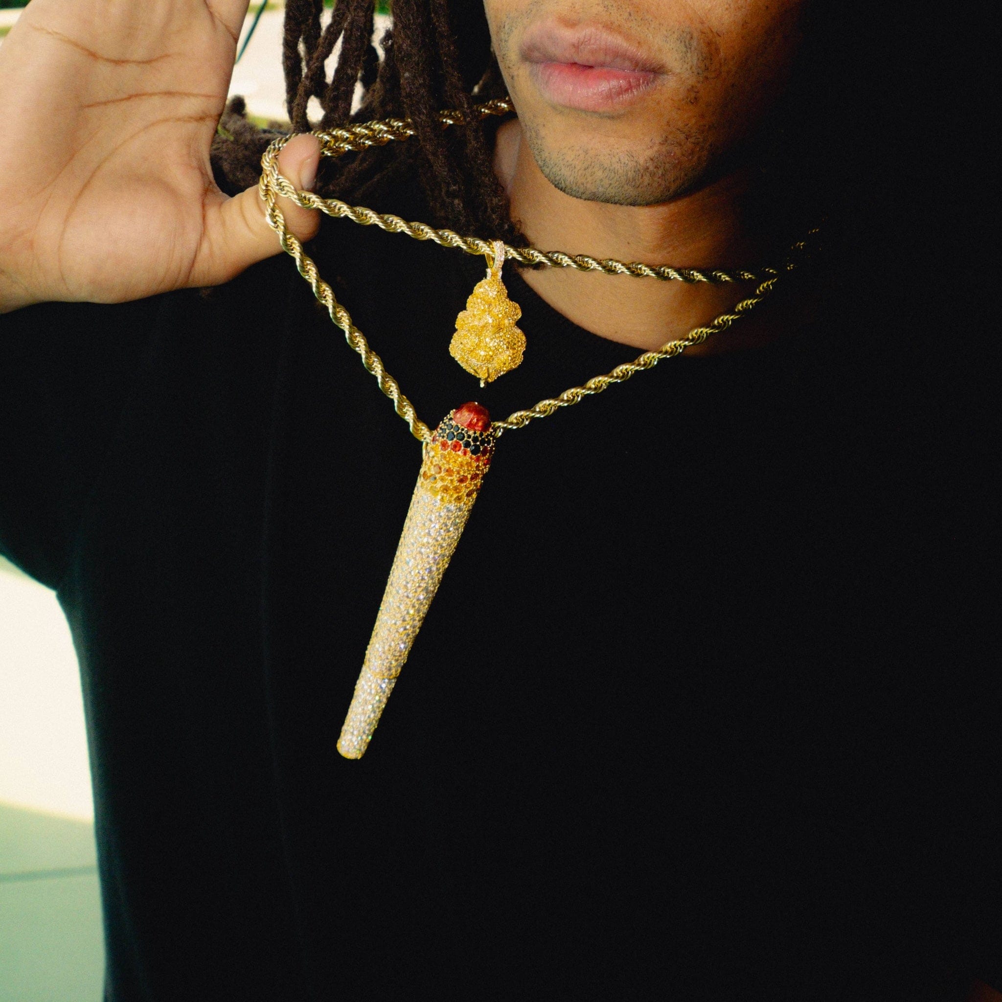 GLD Men The Golden Nugget Pendant in Yellow Gold