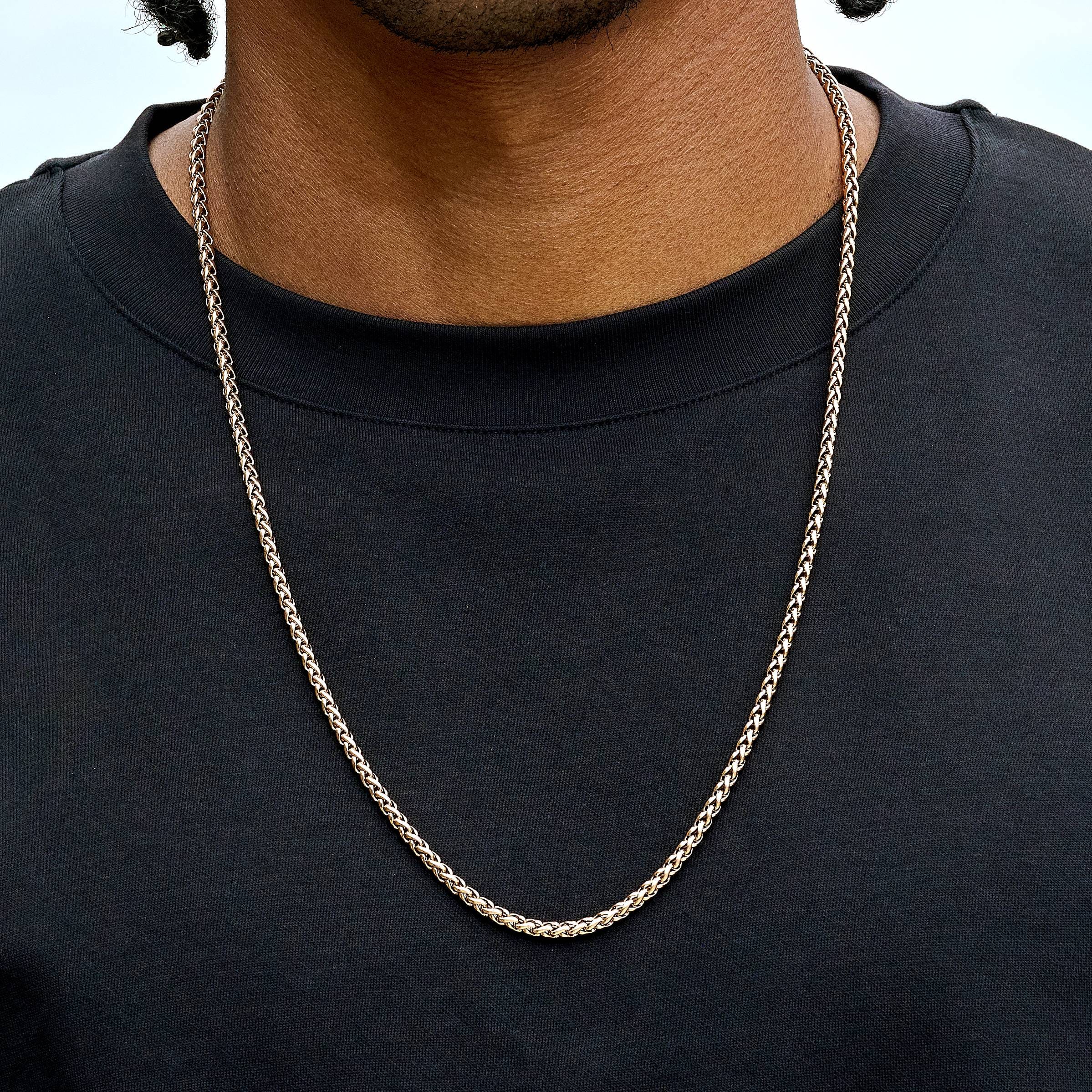 GLD Men Palm Chain in Rose Gold - 4 mm