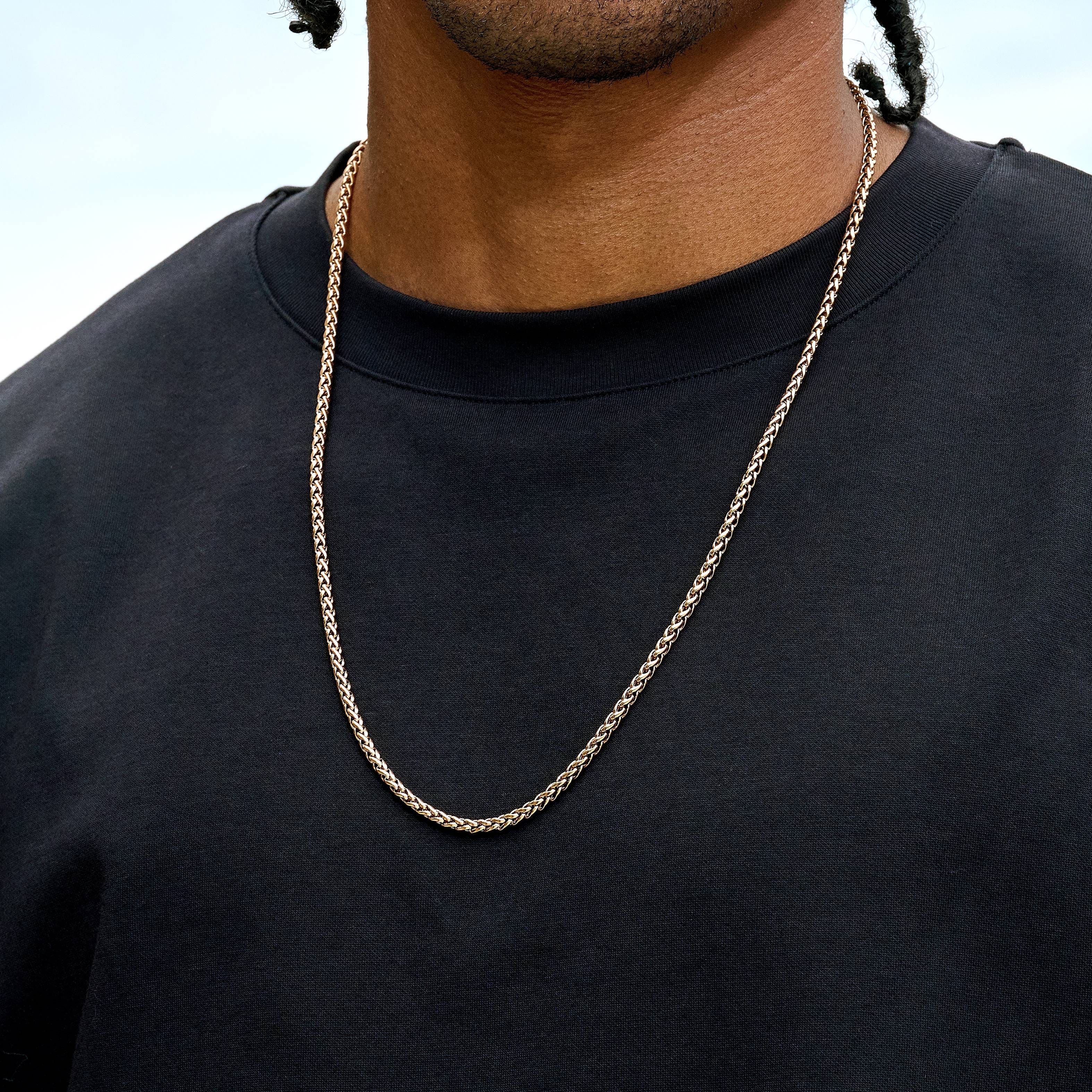 GLD Men Palm Chain in Rose Gold - 4 mm