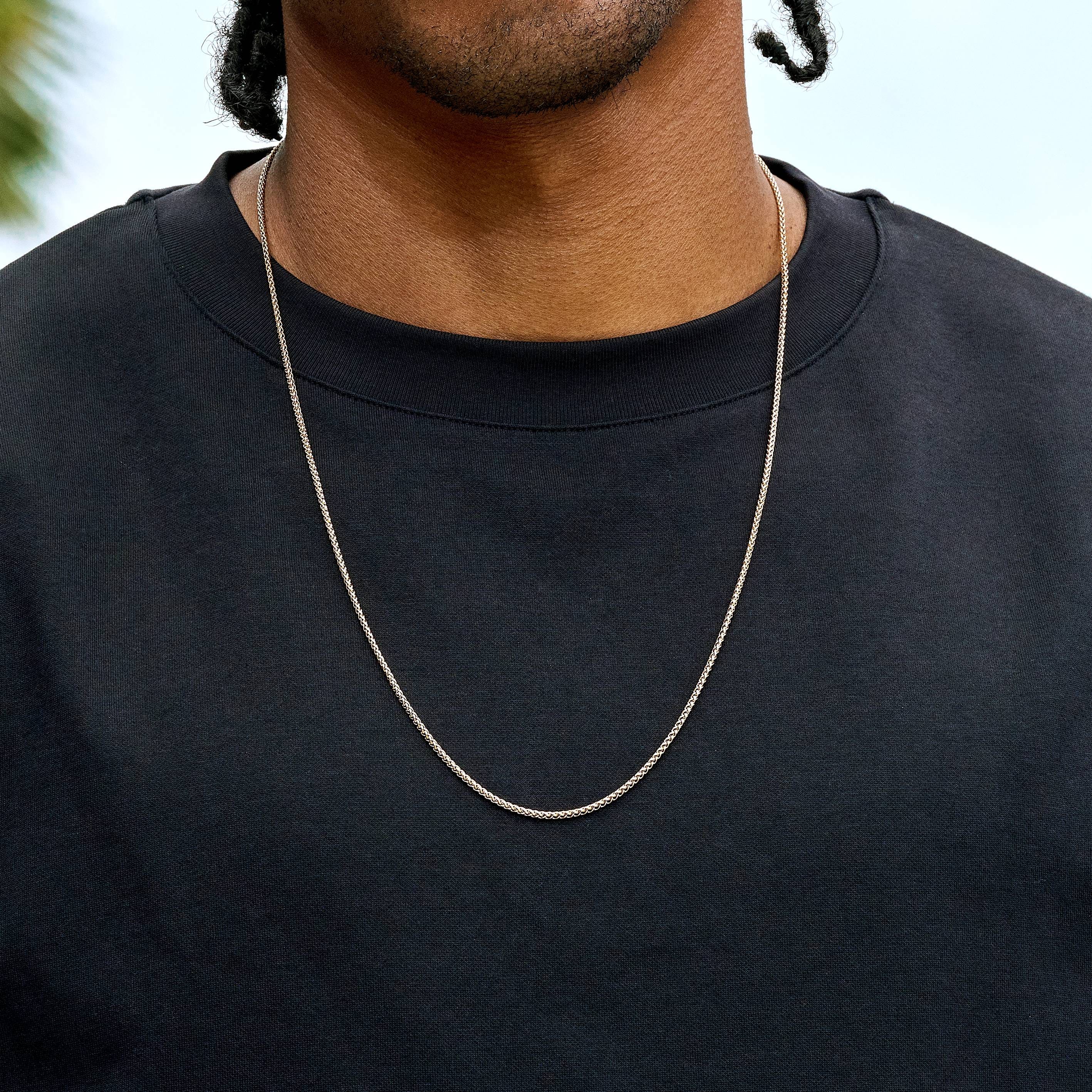 GLD Men Palm Chain in Rose Gold - 2 mm