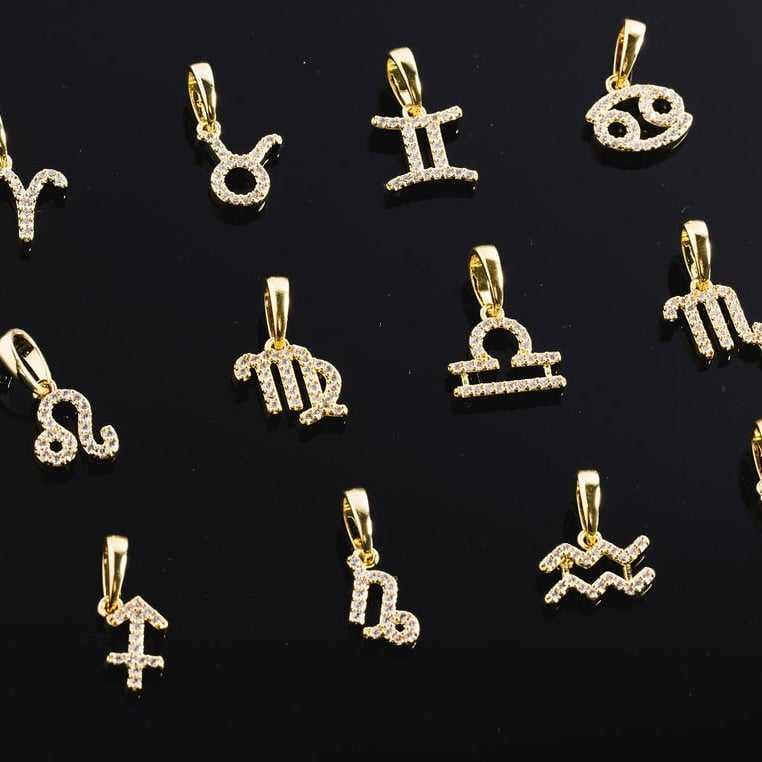 GLD PROMO - WOMEN Astrology Pave Pendants