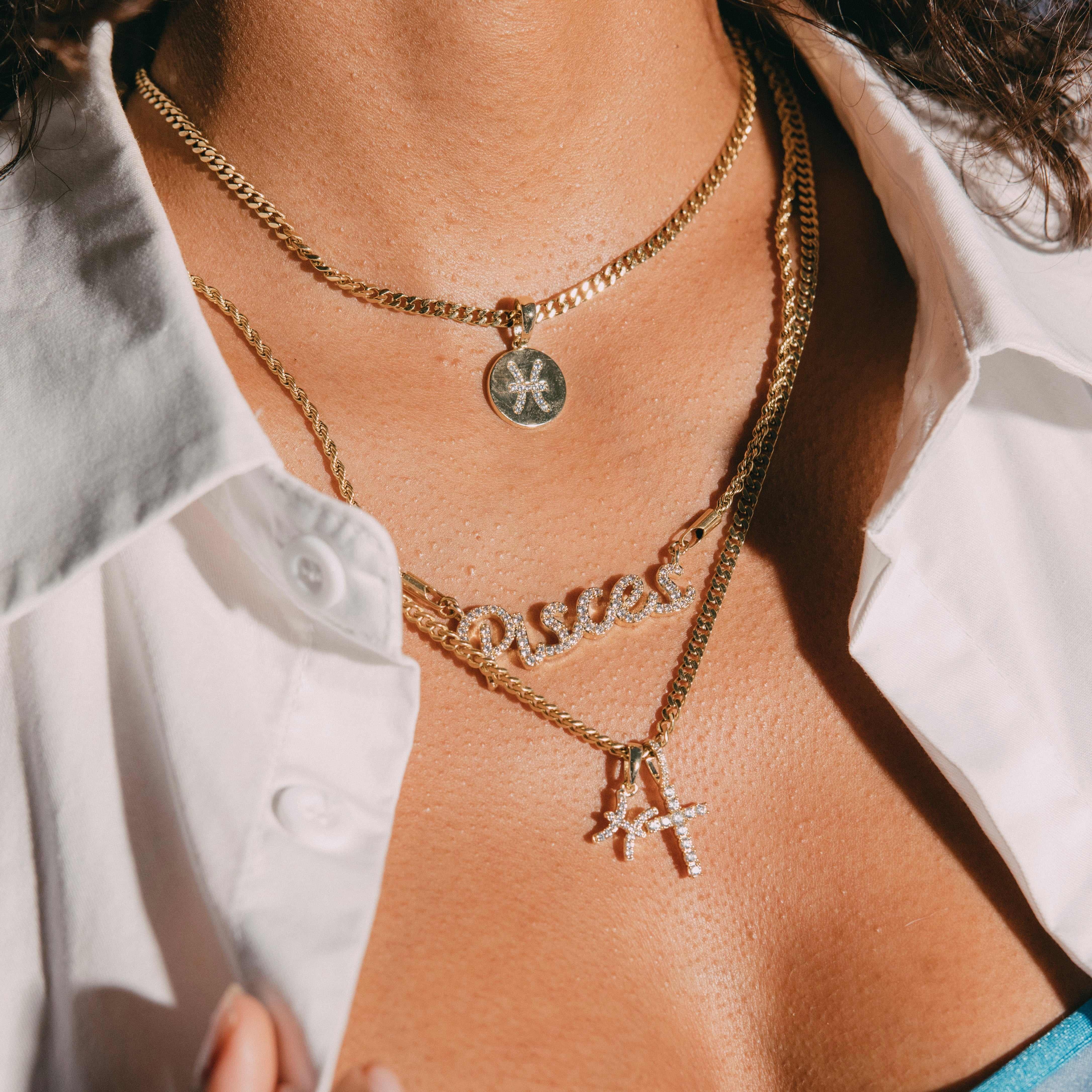 GLD PROMO - WOMEN Astrology Pave Pendants
