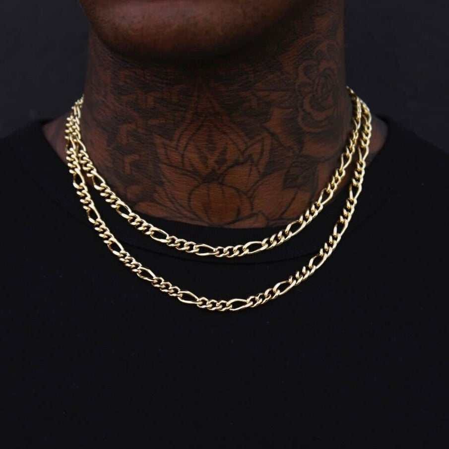 GLD PROMO Figaro Link Chain in Yellow Gold - 5 mm
