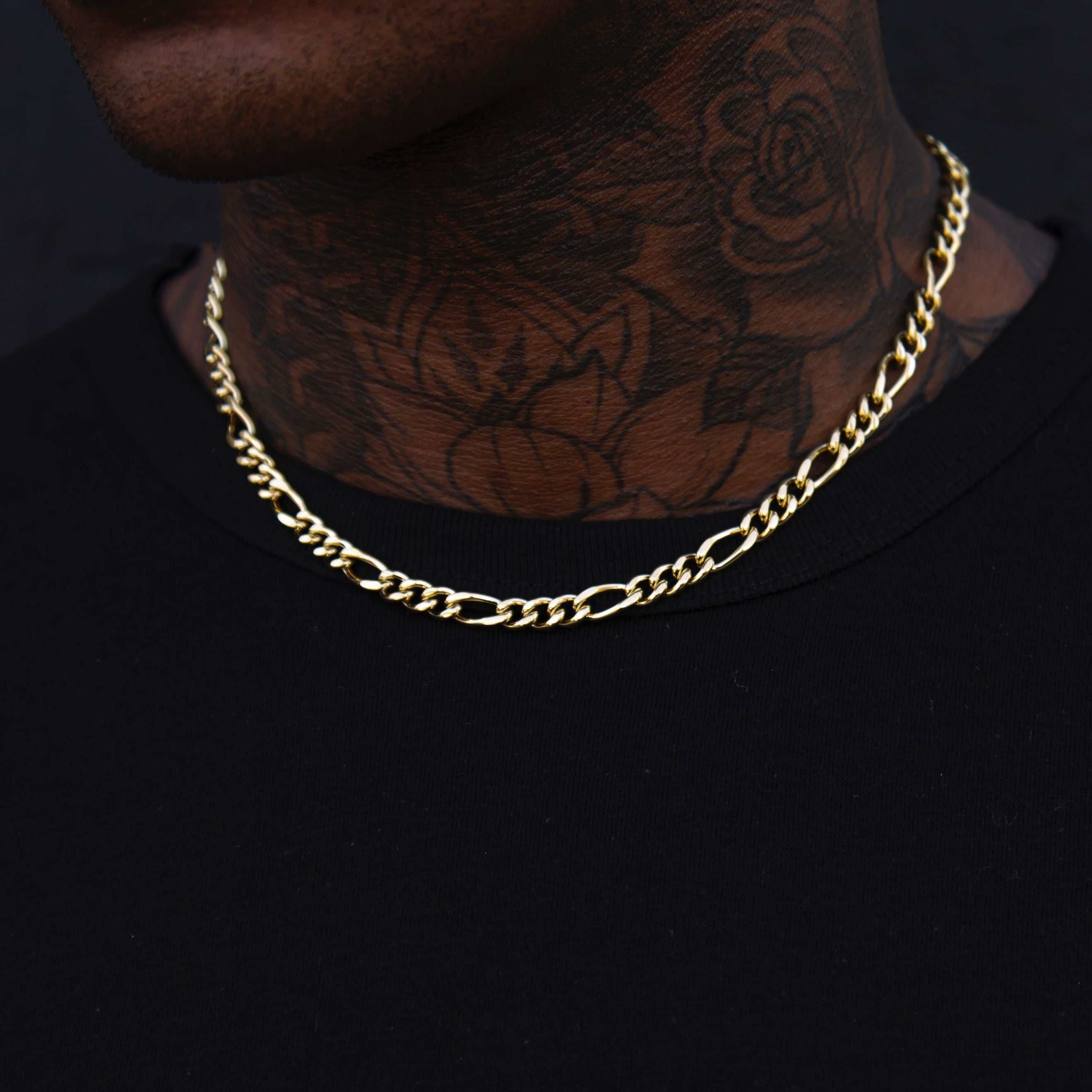 GLD PROMO Figaro Link Chain in Yellow Gold - 5 mm