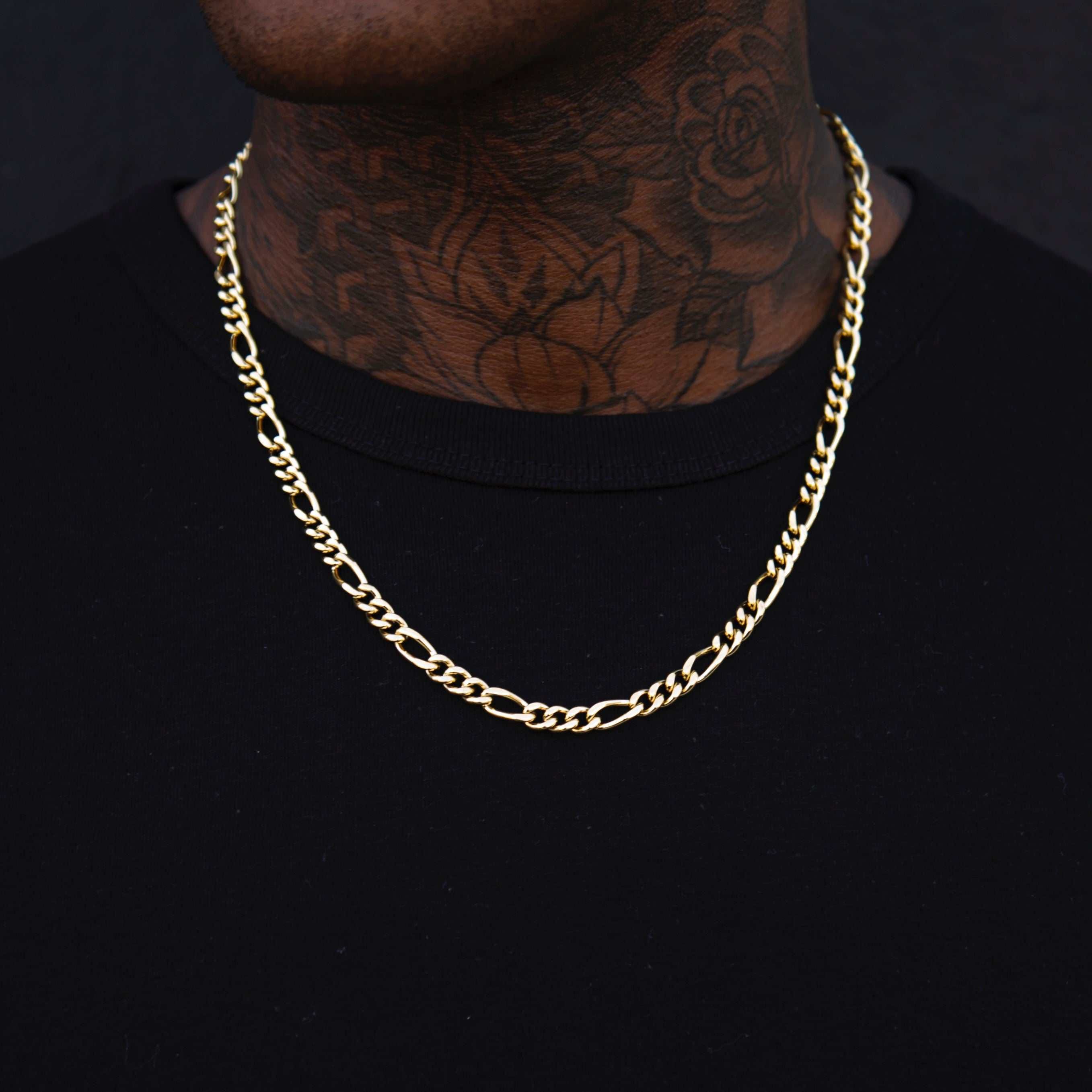 GLD PROMO Figaro Link Chain in Yellow Gold - 5 mm