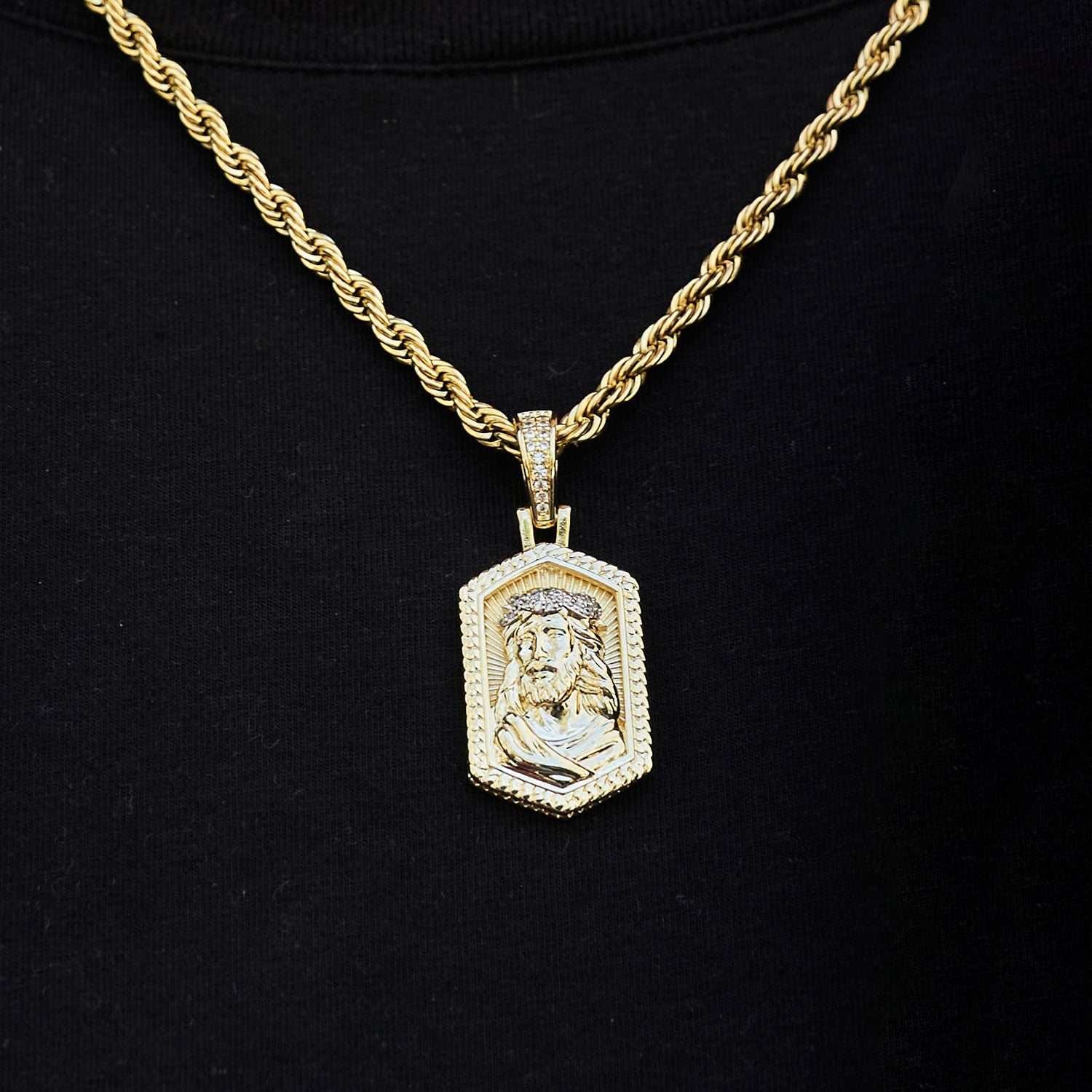 GLD Men Icon Jesus Pendant
