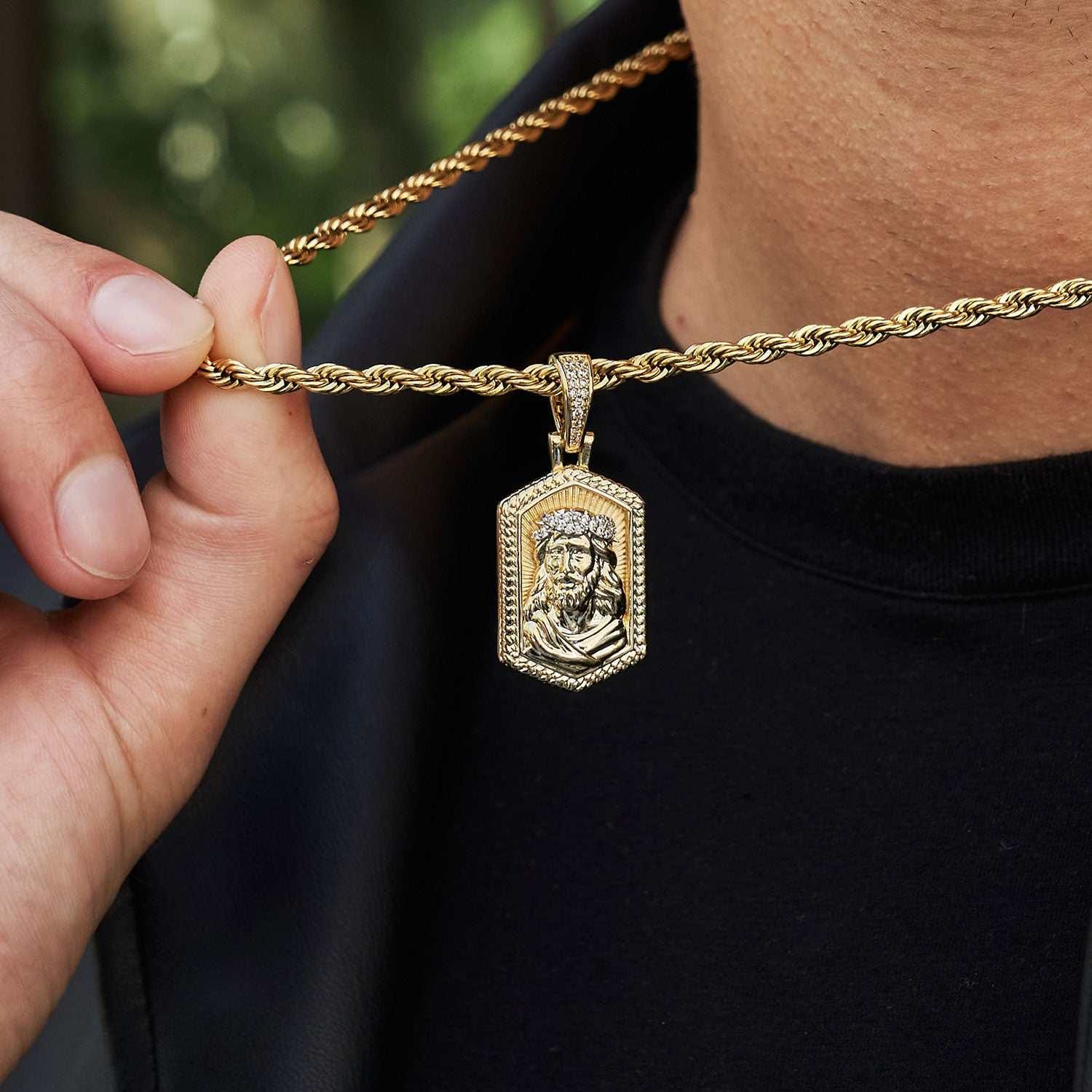 GLD Men Icon Jesus Pendant