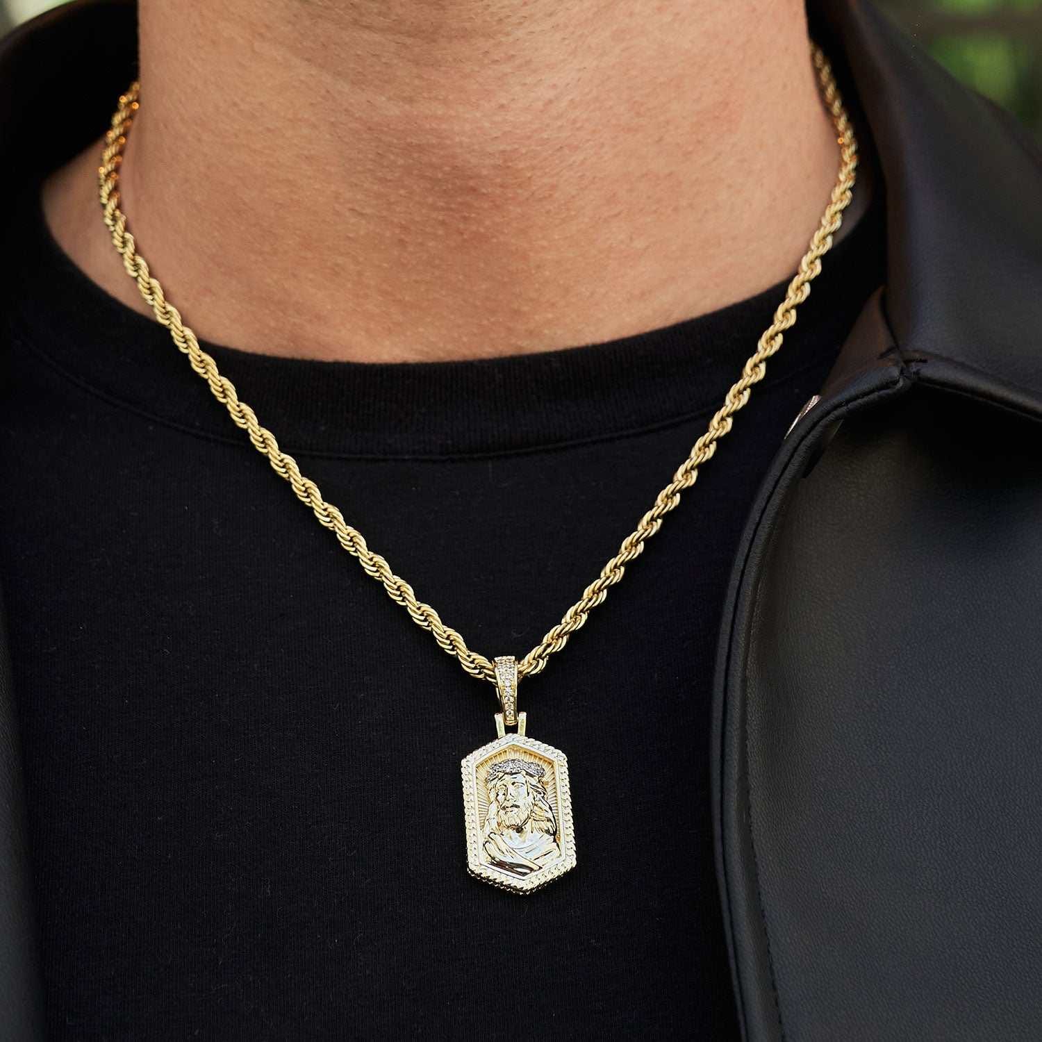 GLD Men Icon Jesus Pendant