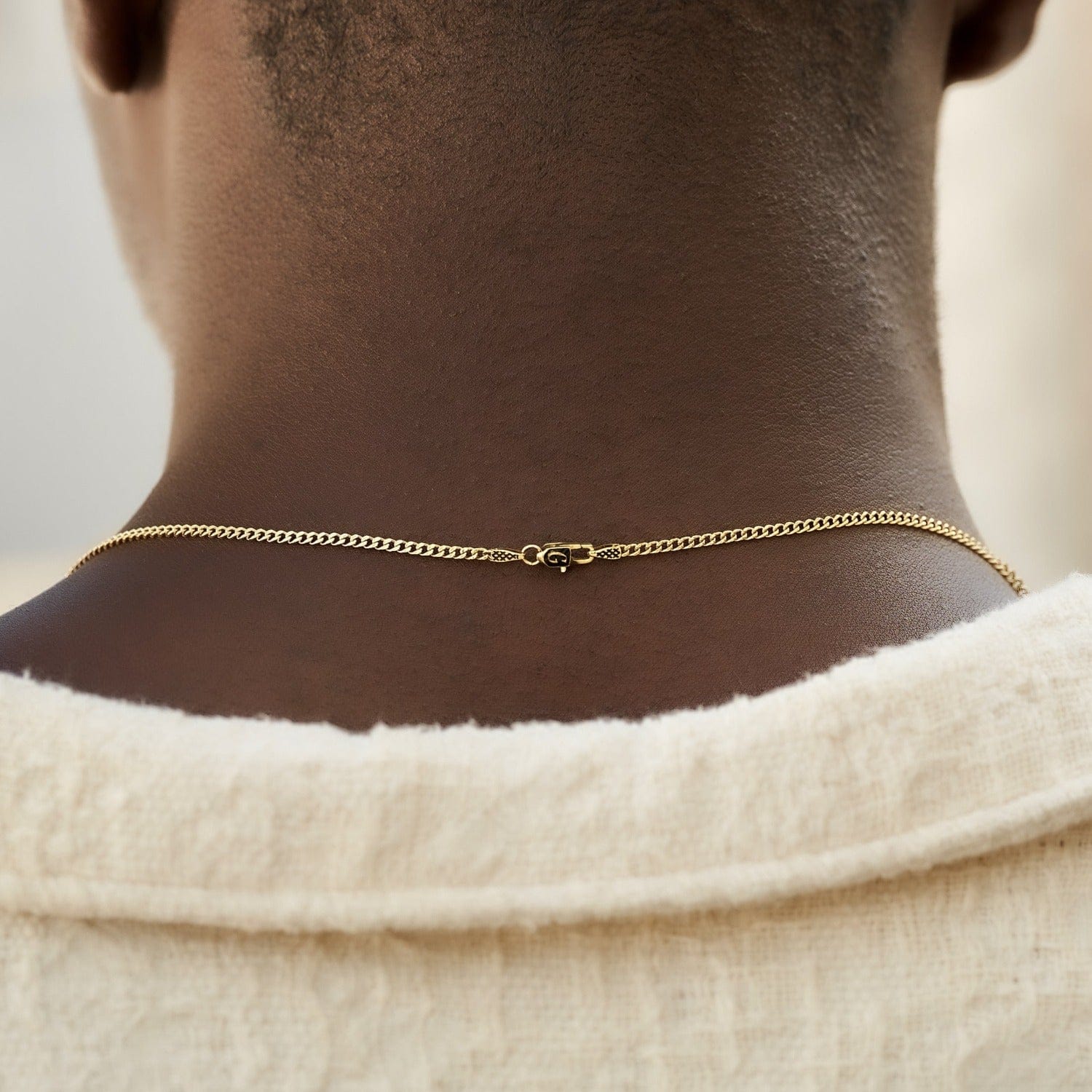 GLD Men Micro Cuban Chain in Yellow Gold - 2 mm