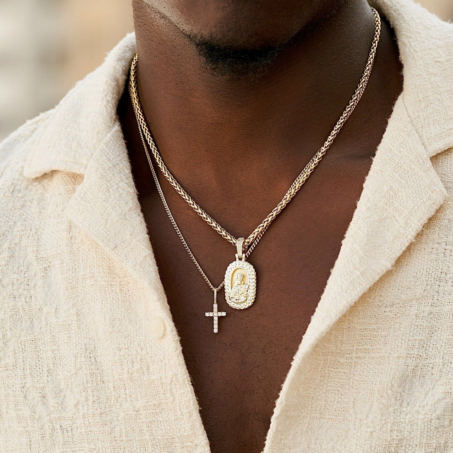 GLD Men Micro Cuban Chain in Yellow Gold - 2 mm