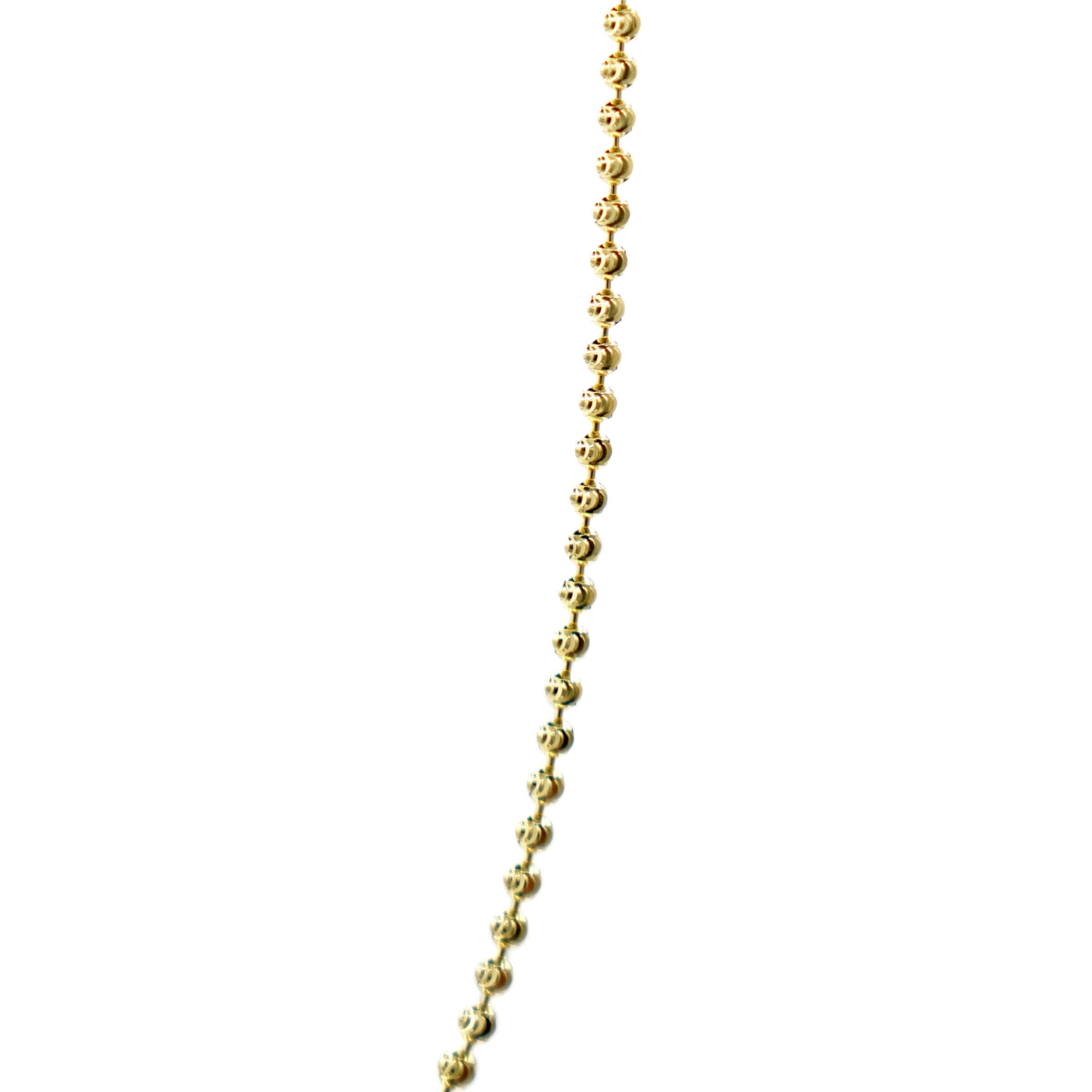 GLD Men Moon Cut Ball Chain in Yellow Gold Vermeil - 2 mm
