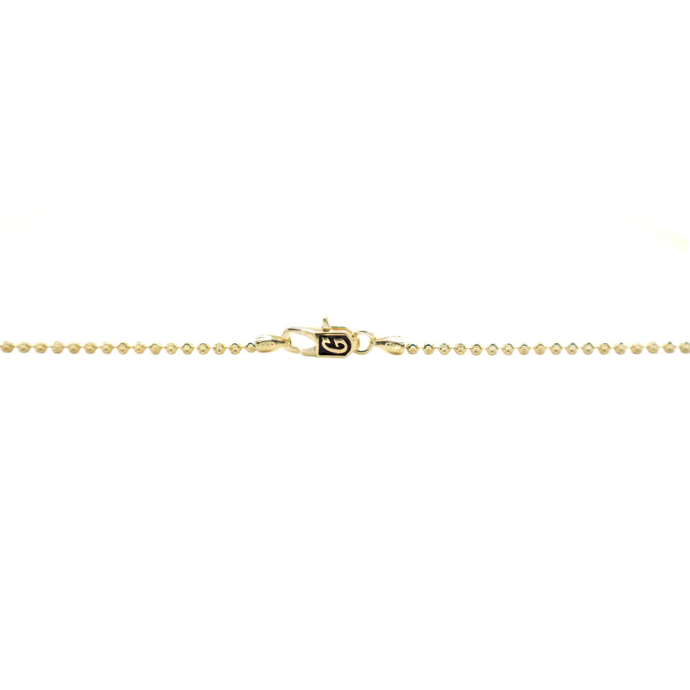 GLD Men Moon Cut Ball Chain in Yellow Gold Vermeil - 2 mm