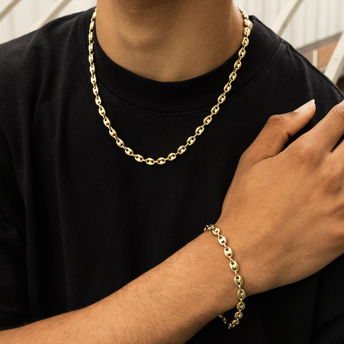 GLD Men Valentina Chain in Yellow Gold - 7 mm
