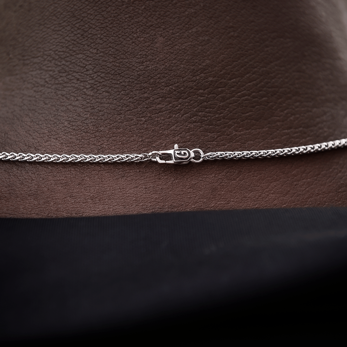 GLD Men Palm Chain in White Gold - 2 mm