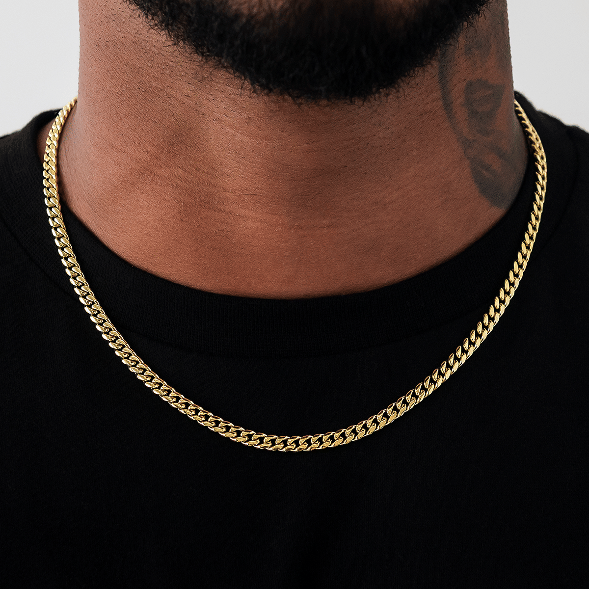 GLD Men Miami Cuban Chain in Yellow Gold - 5 mm