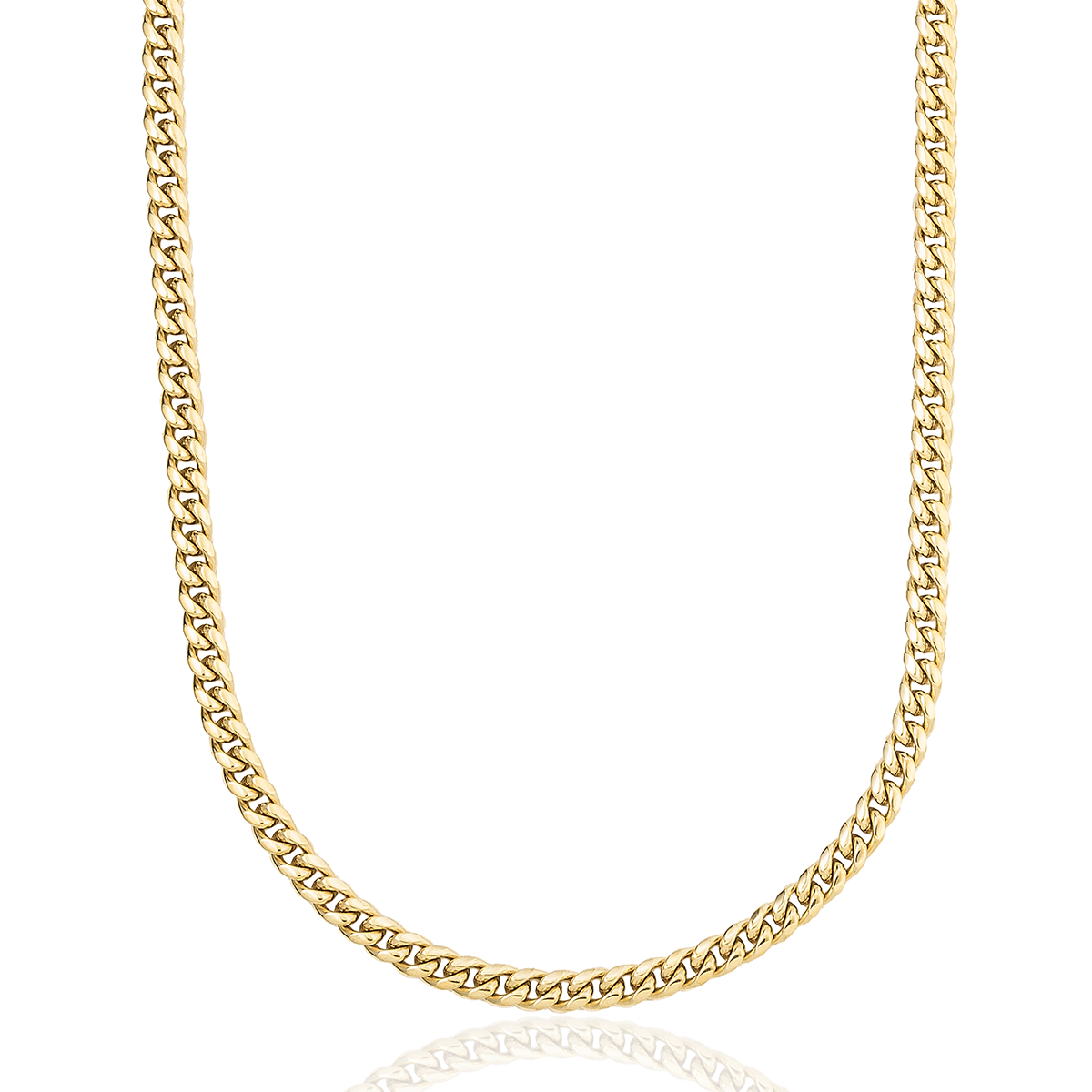 GLD Men Miami Cuban Chain in Yellow Gold - 5 mm