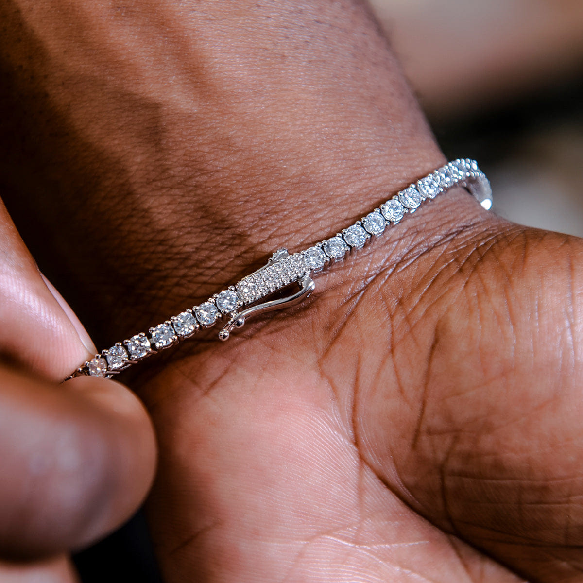 GLD Men Cross Tennis Bracelet