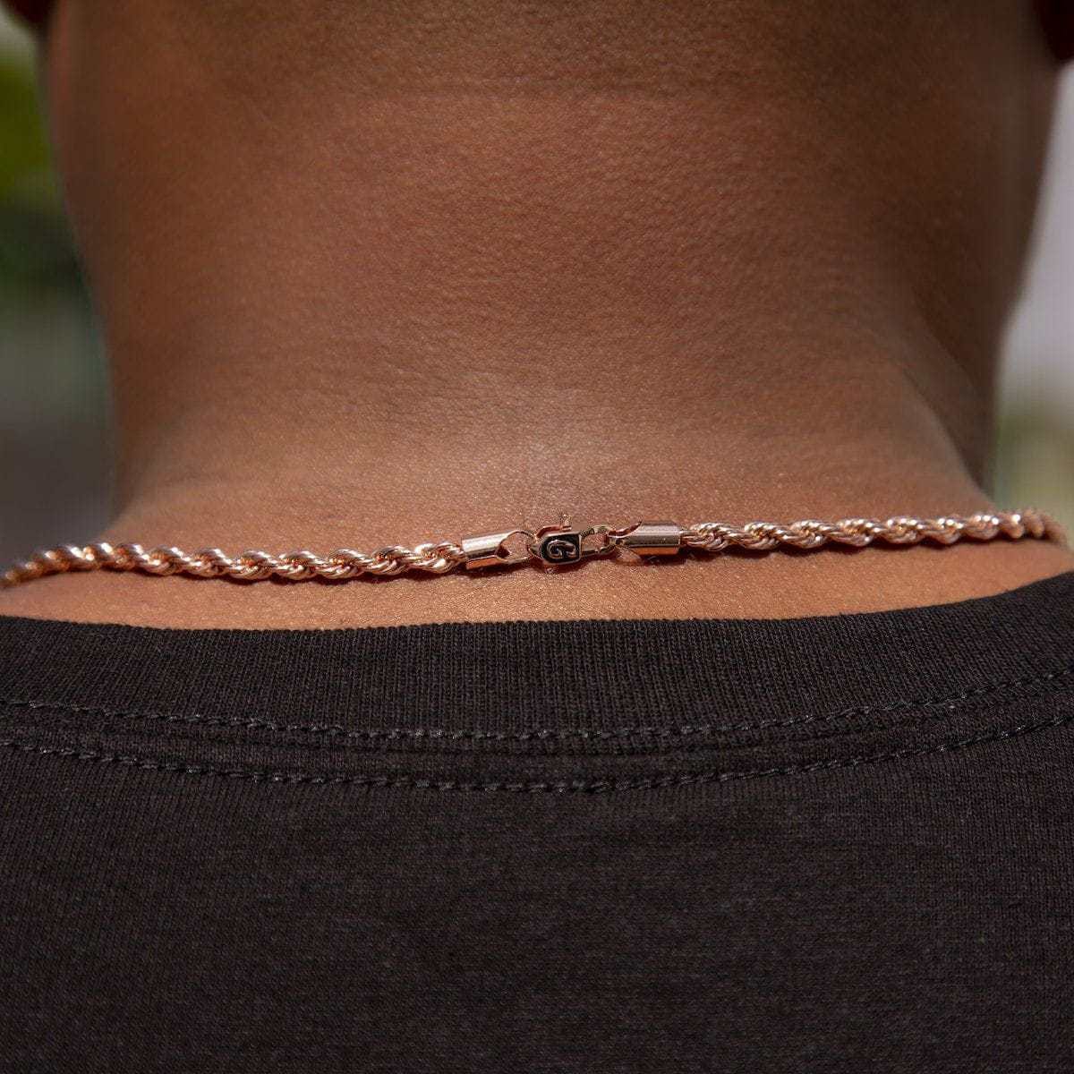 GLD Men Rope Chain in Rose Gold - 4 mm