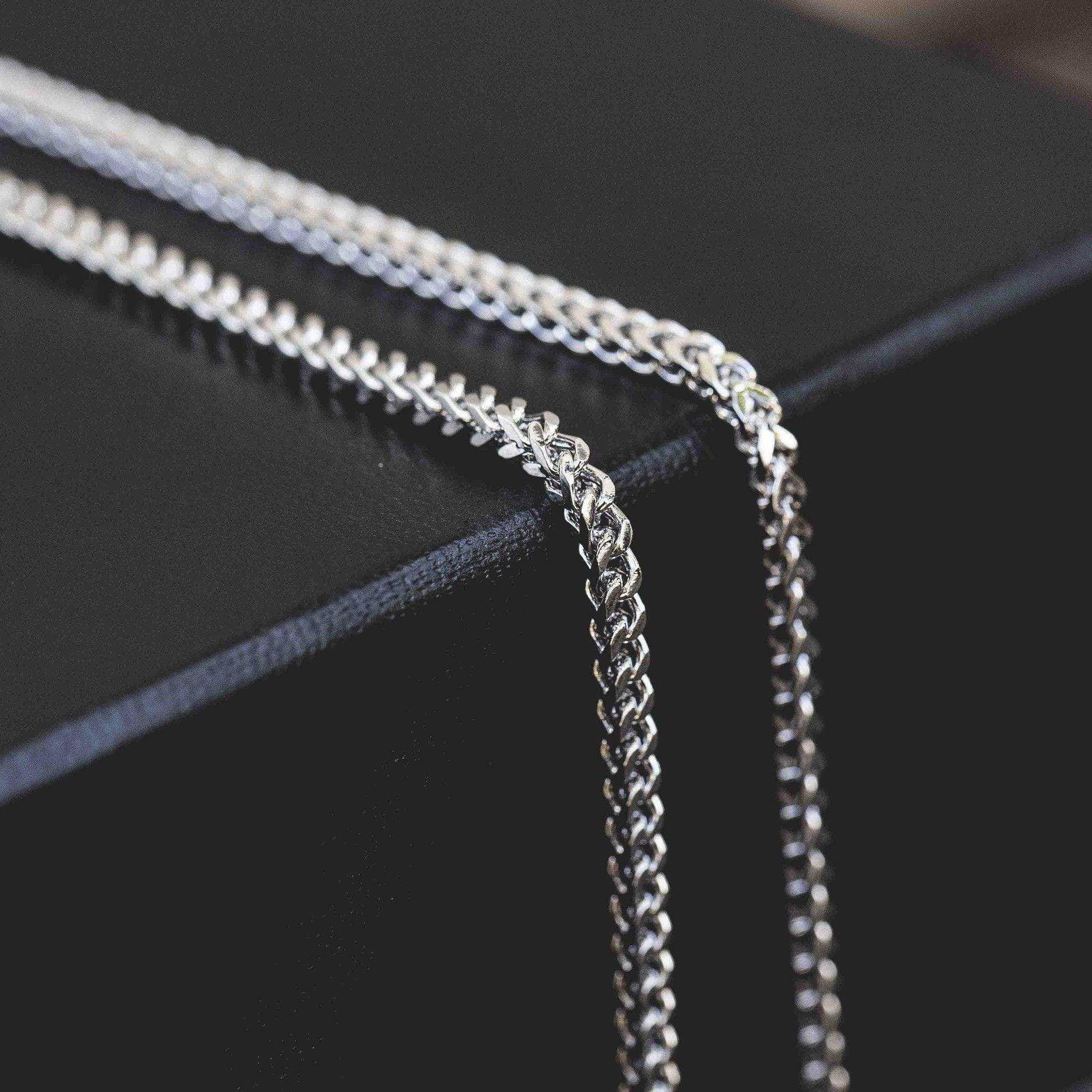 GLD Men Franco Chain in White Gold - 3 mm
