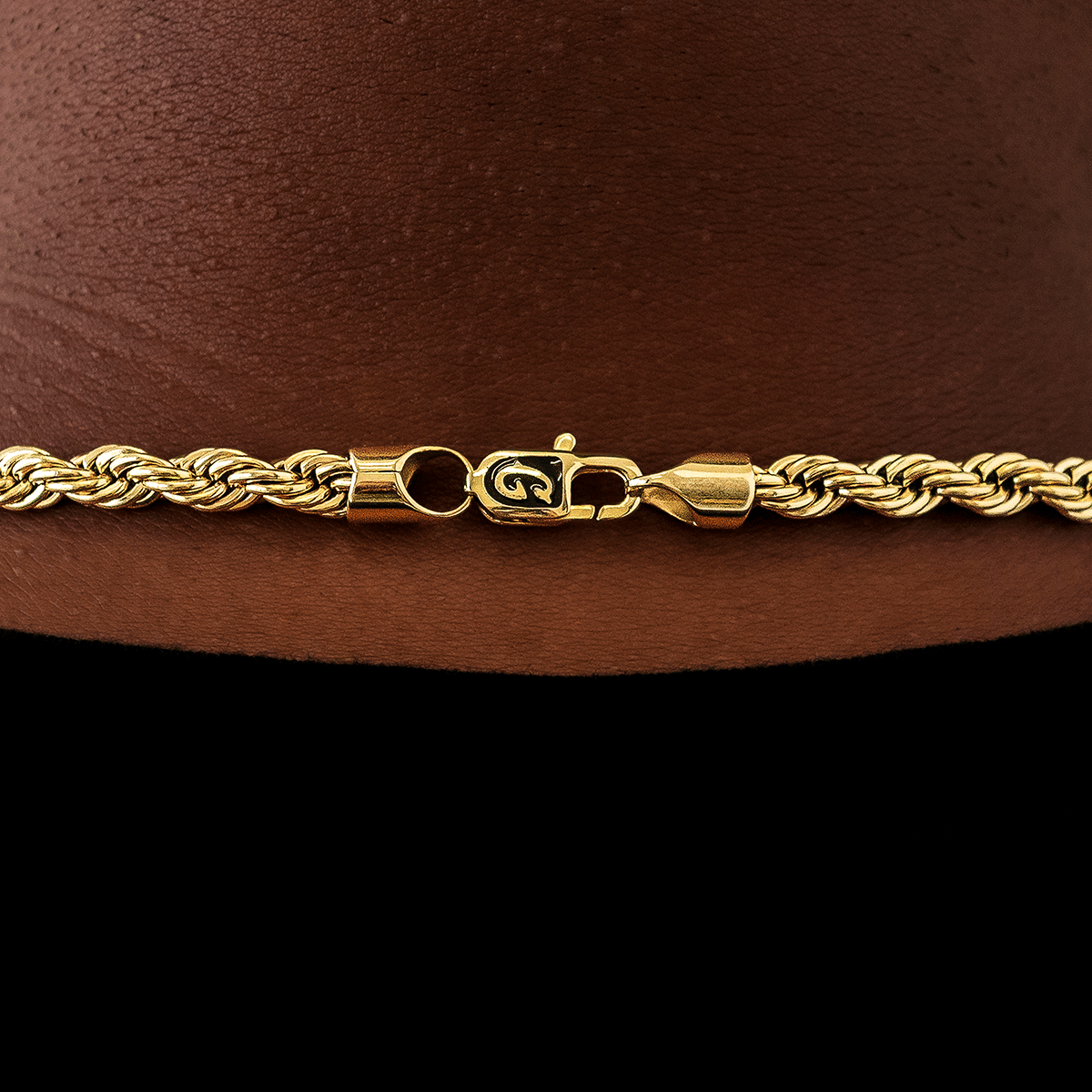 GLD Men Rope Chain in Yellow Gold - 6 mm