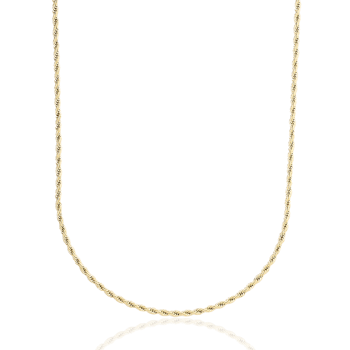 GLD Men Rope Chain in Yellow Gold - 2 mm