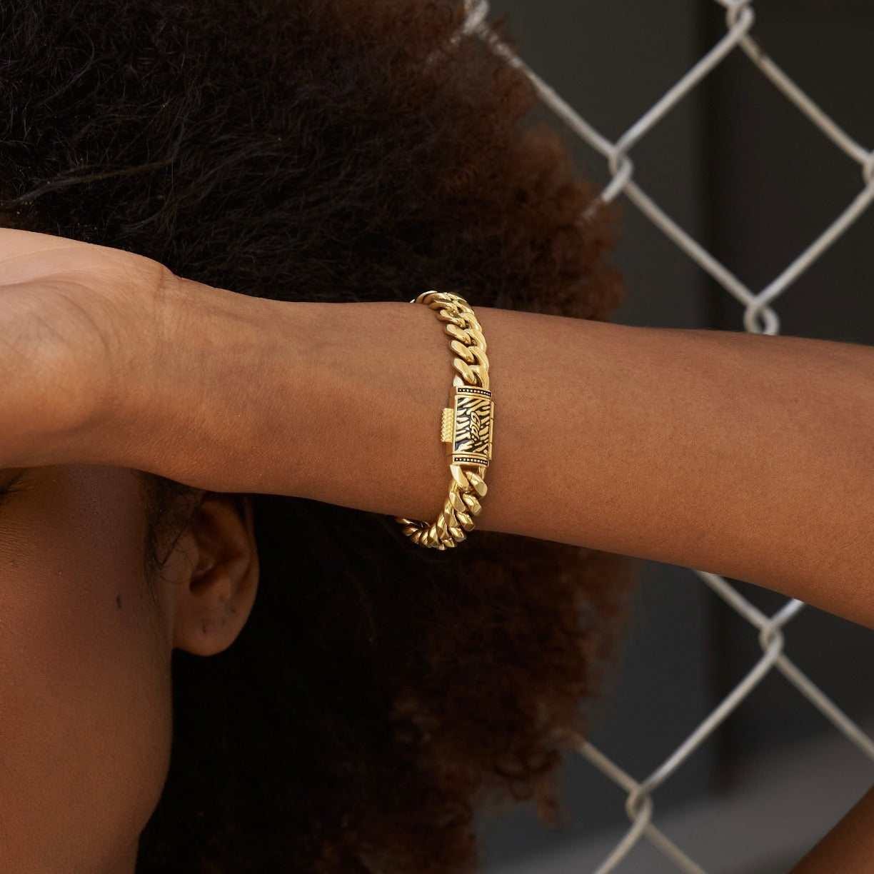 GLD Women Miami Cuban Link Bracelet - 8 mm