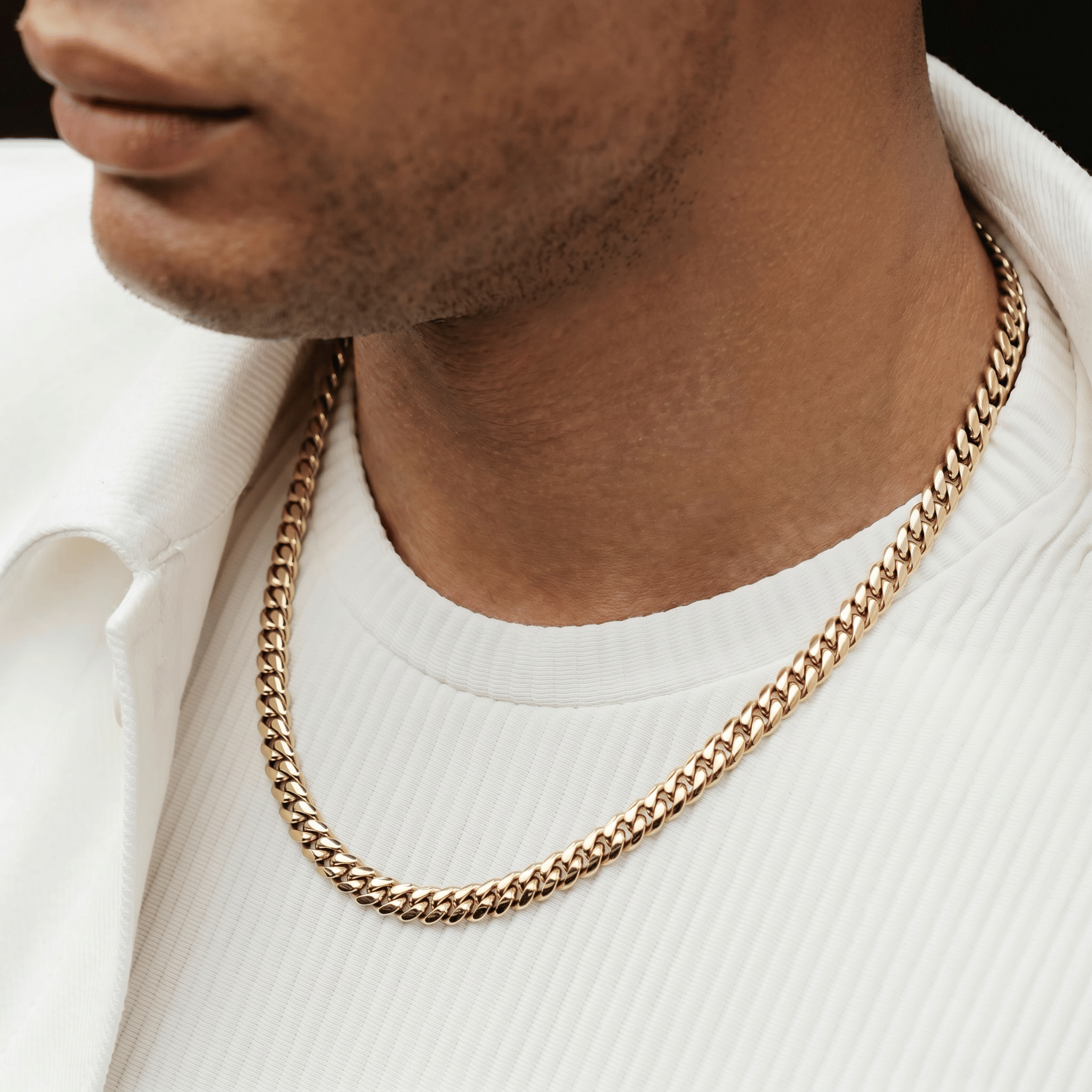 GLD Men Miami Cuban Link Chain in Yellow Gold - 8 mm