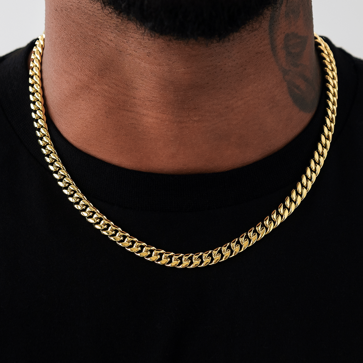 GLD Men Miami Cuban Link Chain in Yellow Gold - 8 mm